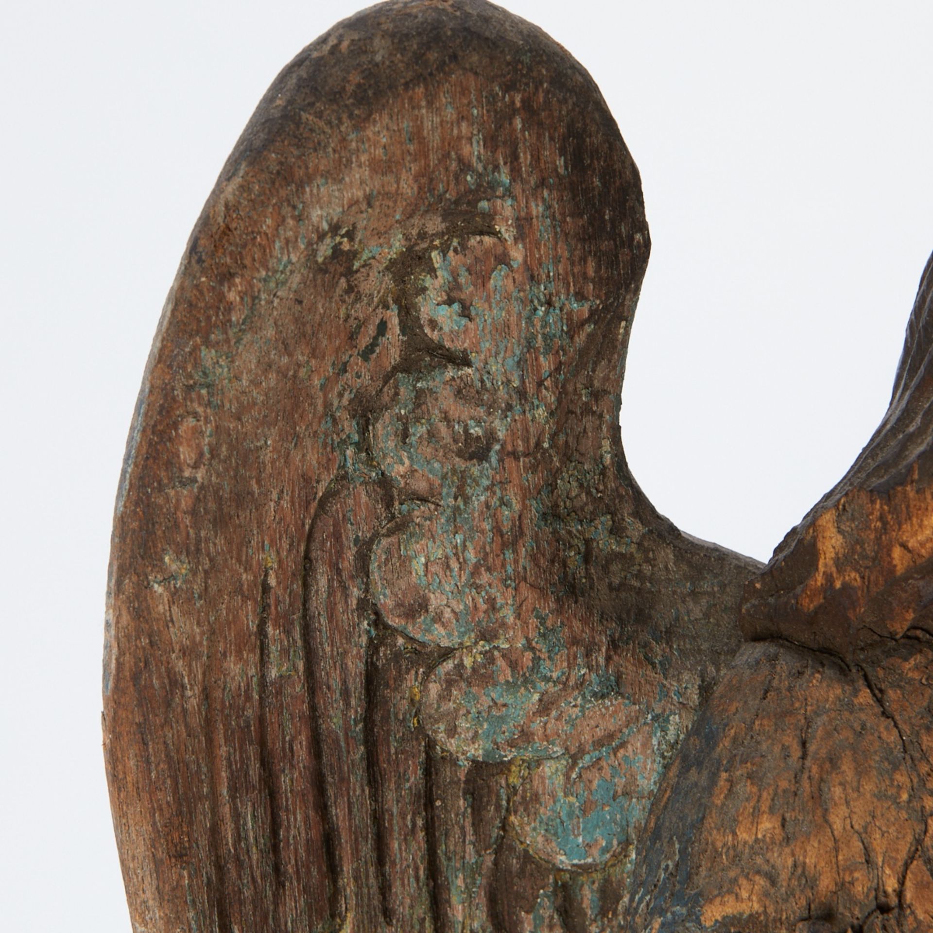 South American Wooden Santos Figure of an Angel - Image 6 of 8