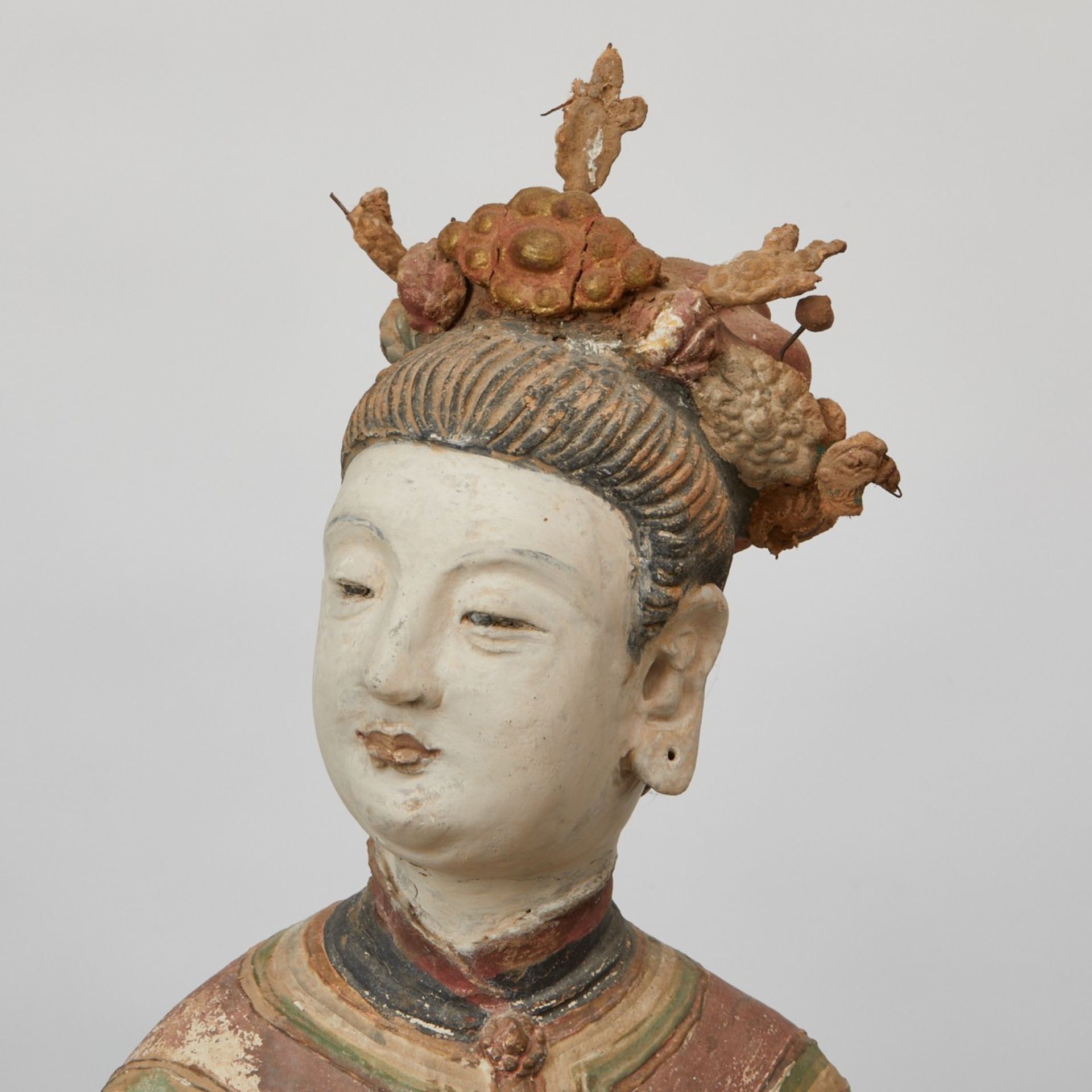 Modern Chinese Gessoed Temple Guanyin - Image 9 of 11