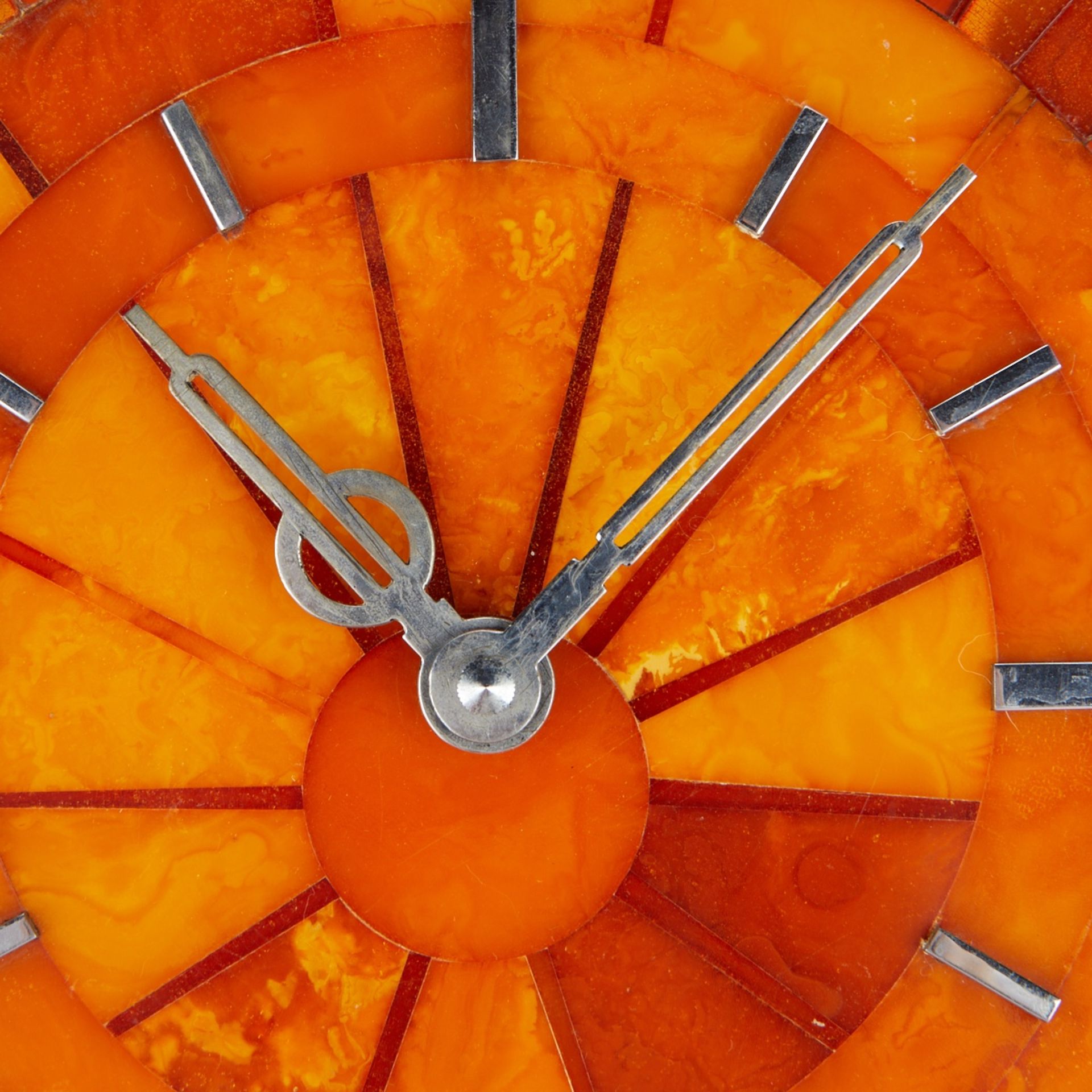 German Art Deco Amber Table Clock - Image 7 of 7