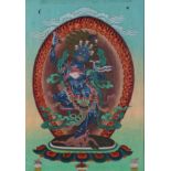 Contemporary Buddhist Vajrapani Thangka Painting