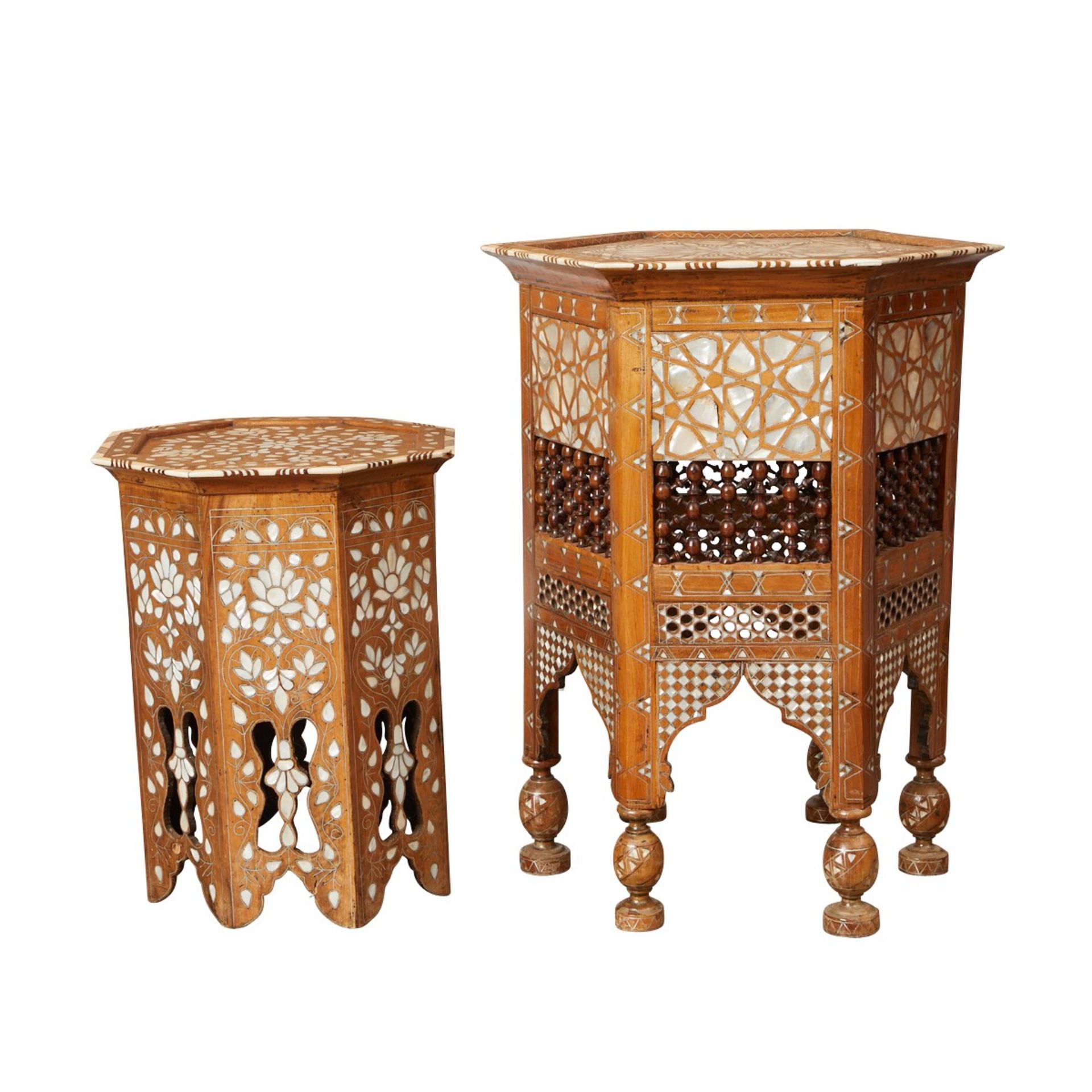 2 Syrian Mother of Pearl Inlaid Side Tables - Bild 4 aus 10