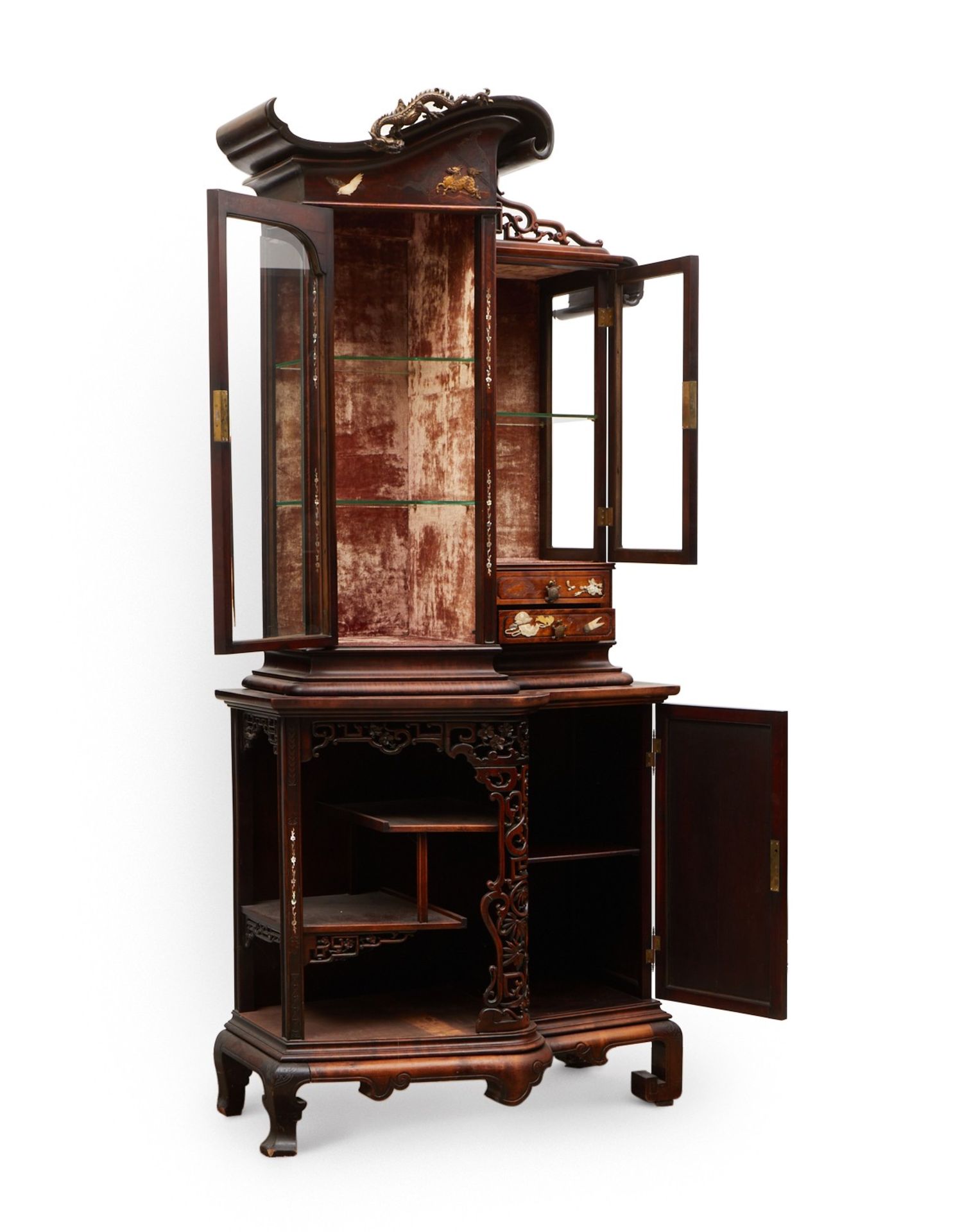 Gabriel Viardot French Chinoiserie Curio Cabinet - Bild 2 aus 10