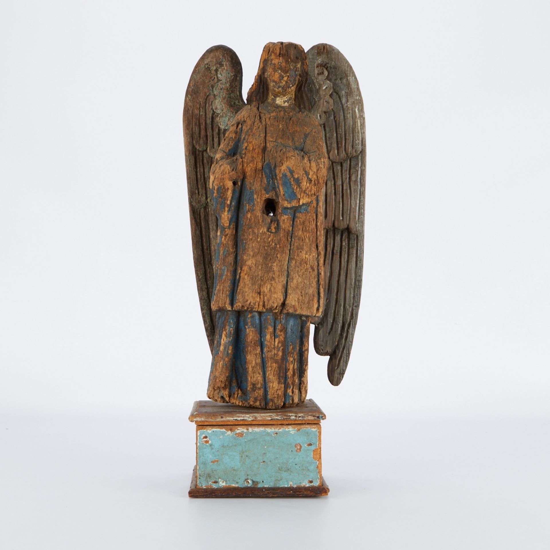 South American Wooden Santos Figure of an Angel - Image 2 of 8