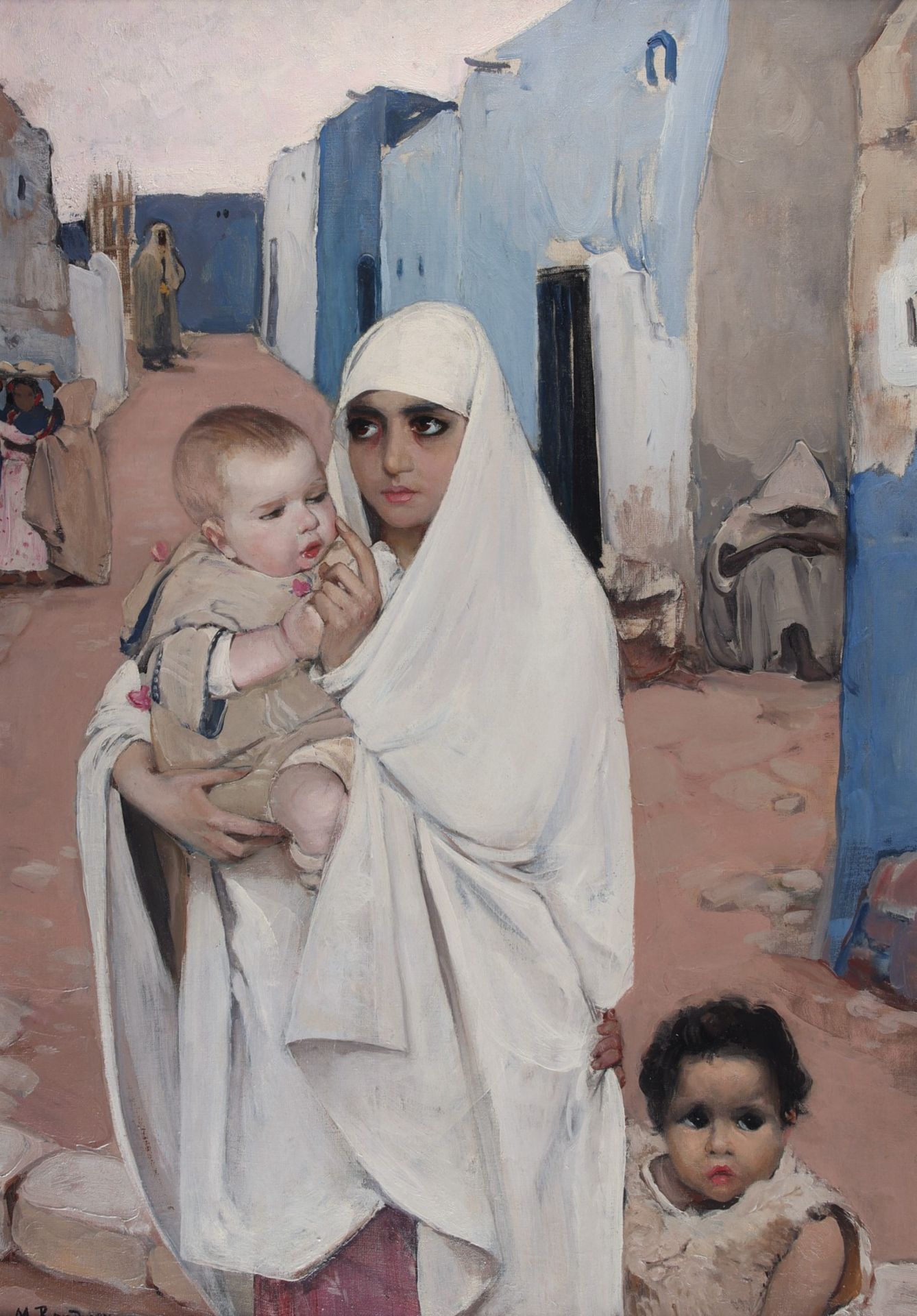Marcelle Rondenay "Maternity" Oil on Canvas - Bild 2 aus 7