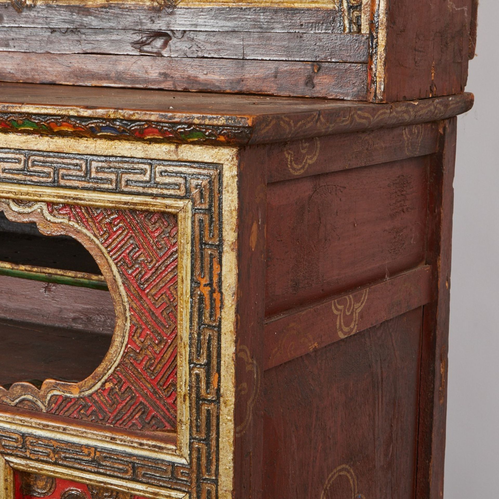 Tibetan Polychrome Reliquary Cabinet - Bild 10 aus 13