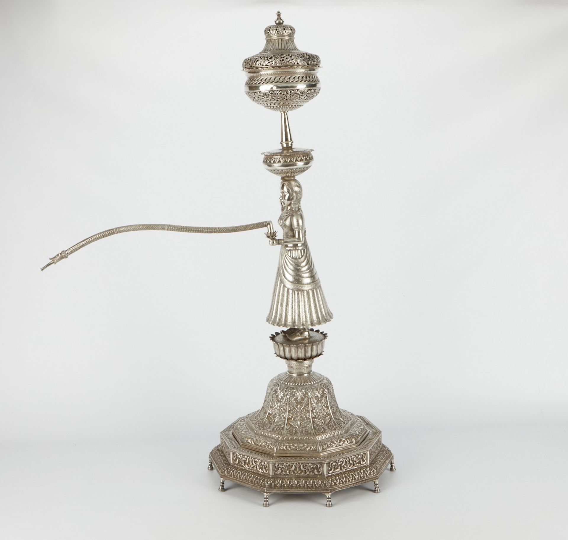 900 Silver Indian Hookah - Image 2 of 12