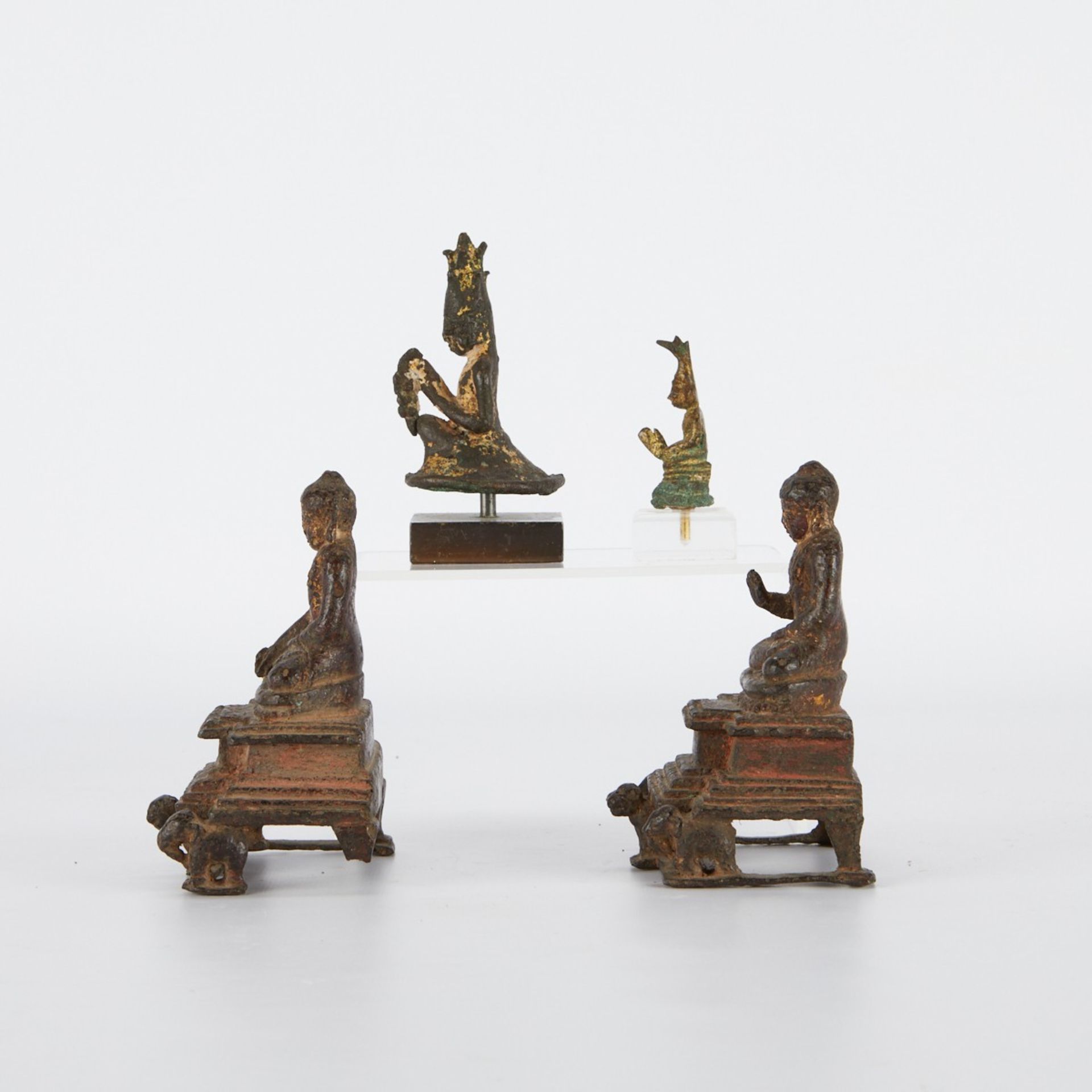 4 Southeast Asian Bronze Buddhas - Image 2 of 7