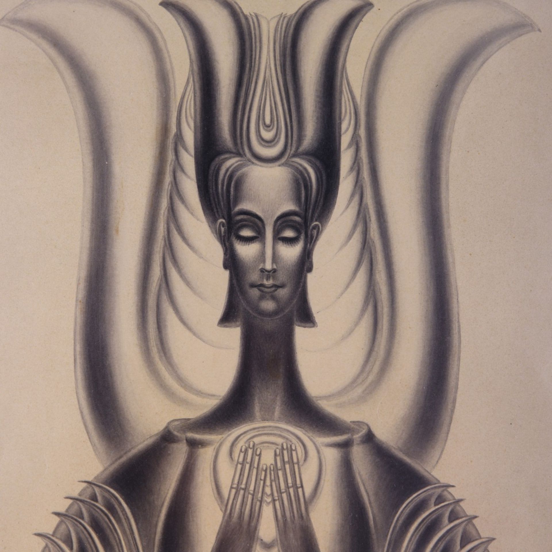 Erich Mallina "Female God" Pencil on Paper - Bild 3 aus 4