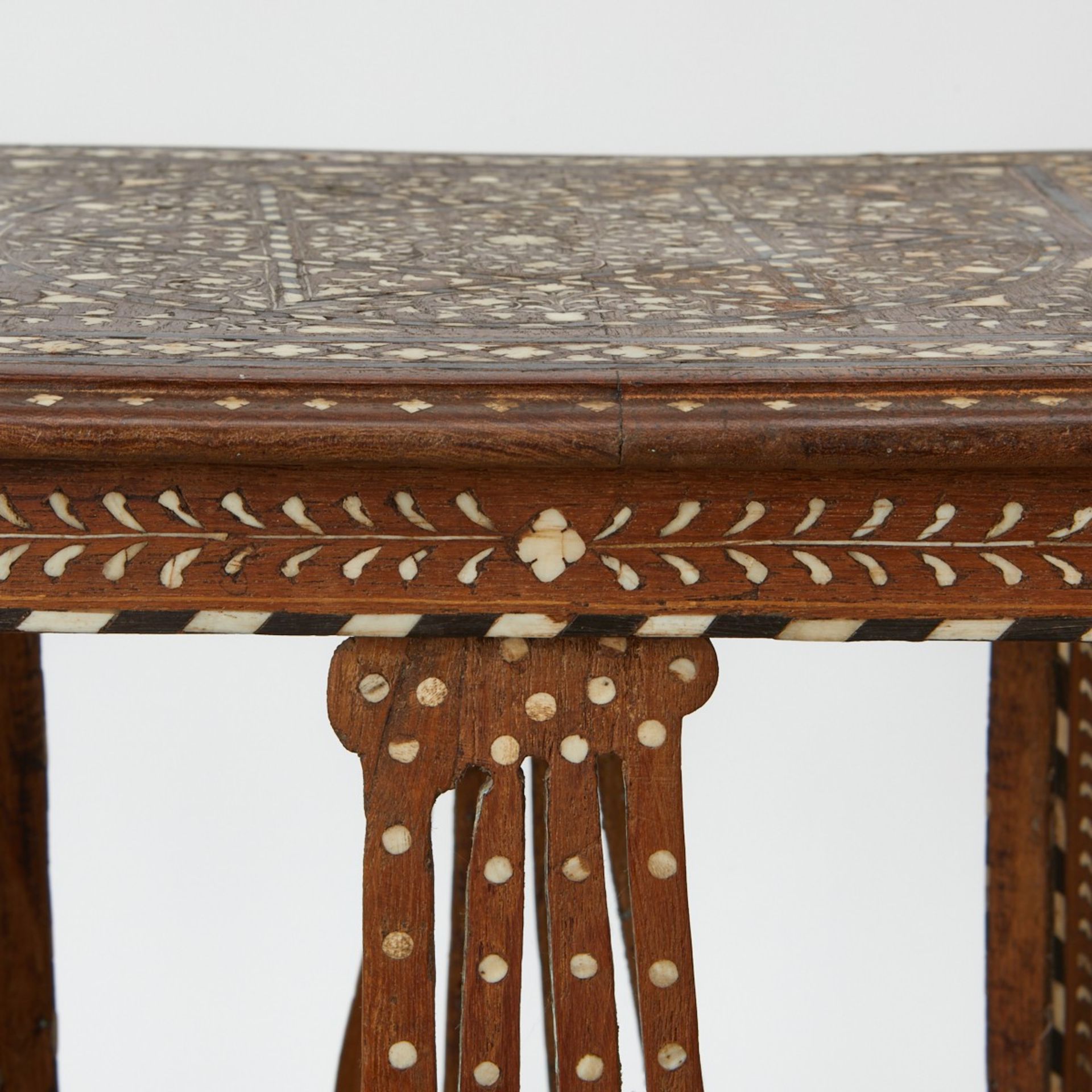 Syrian Mother of Pearl Inlaid Side Table - Bild 7 aus 7