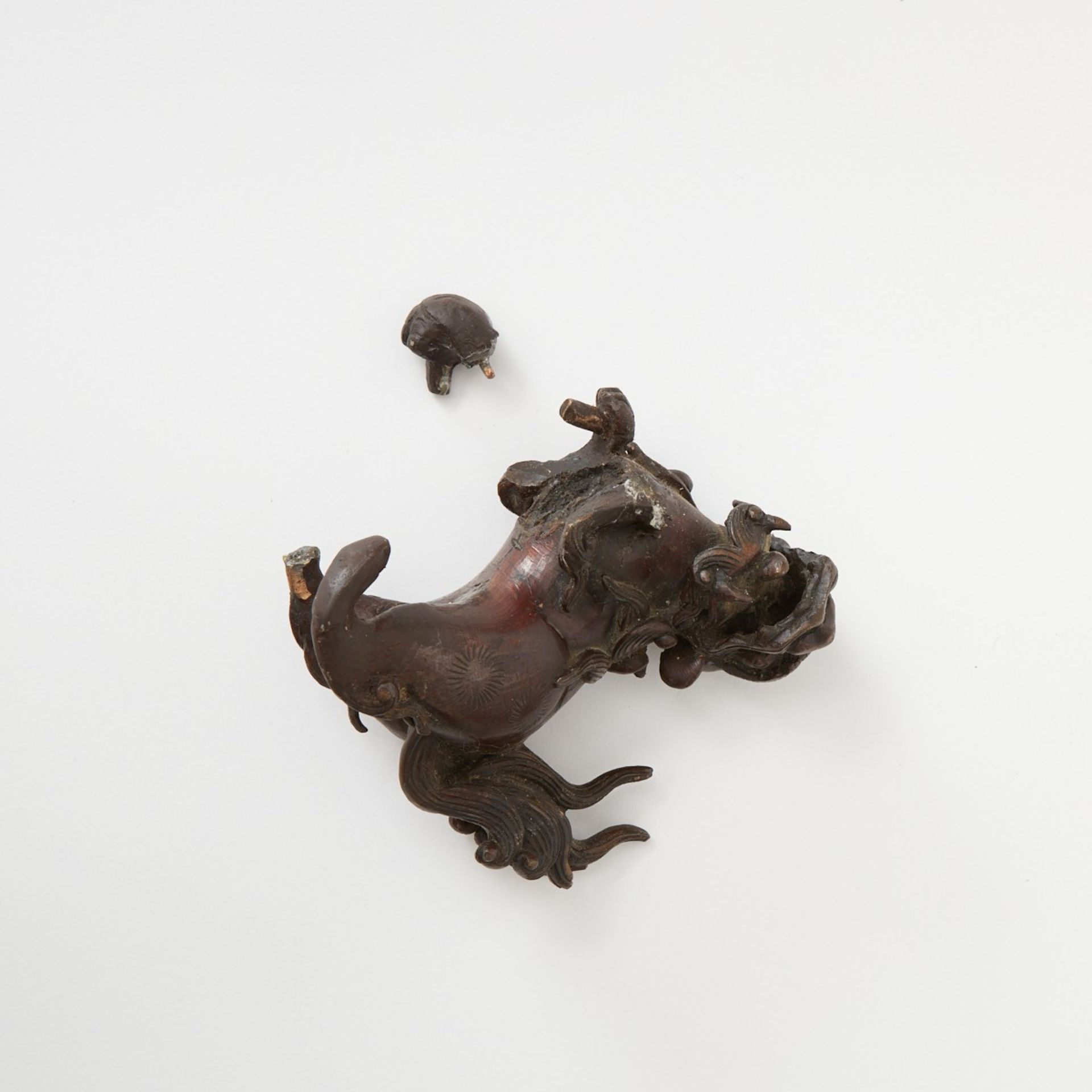 Lrg Japanese Bronze Dragon Censer - Image 10 of 10