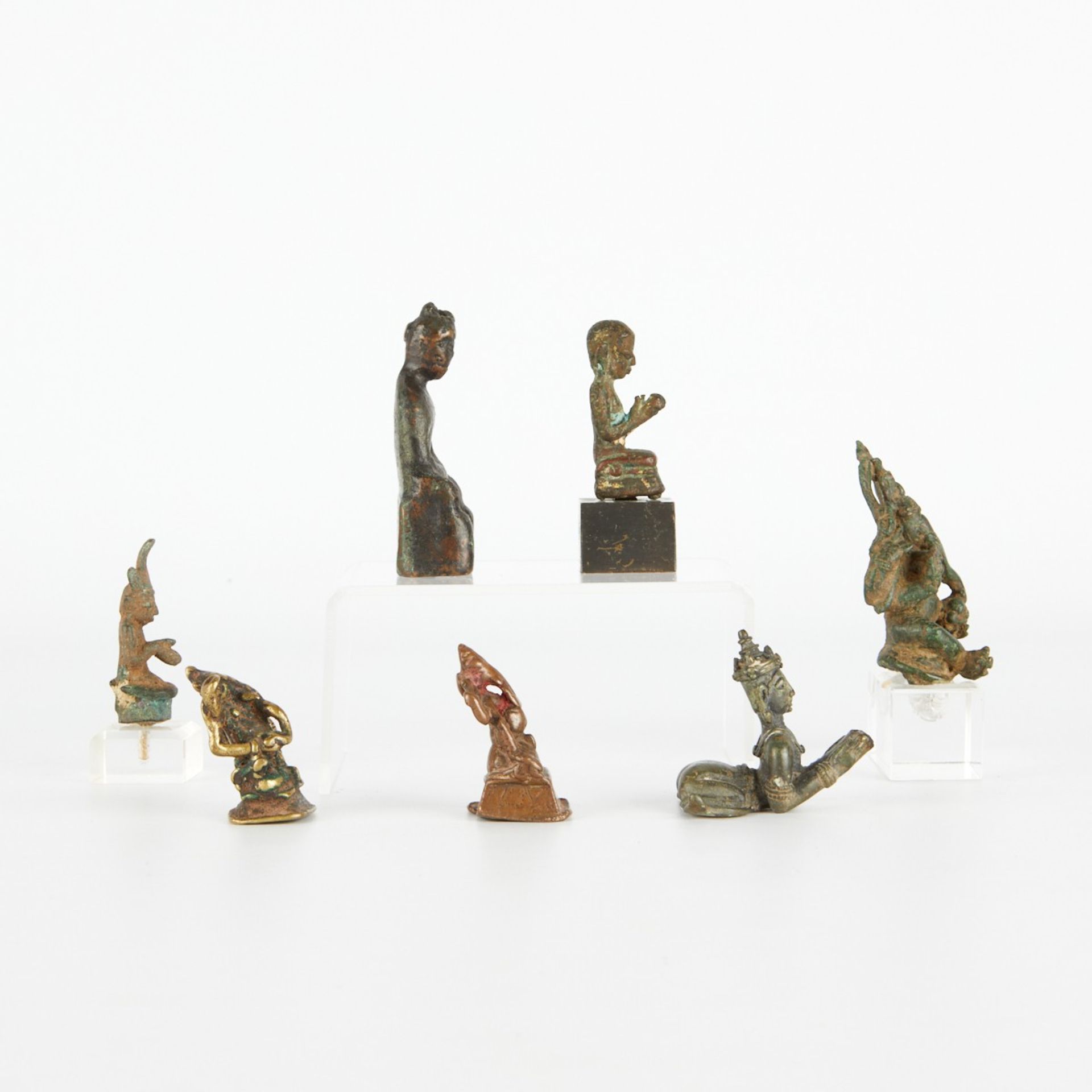 7 Early Indian/Chinese Bronzes Ganesh - Image 4 of 8