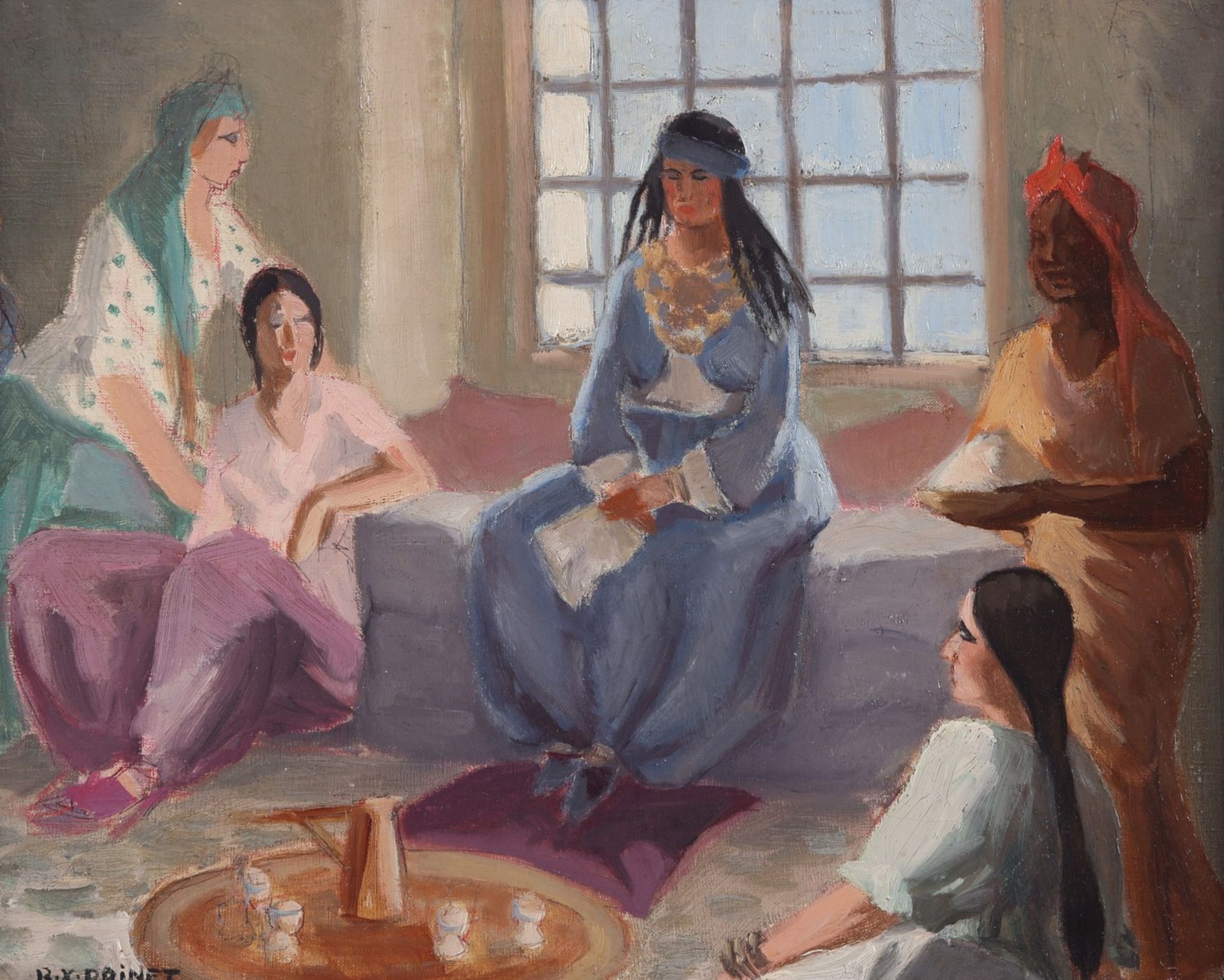 Rene Xavier Francois Prinet Orientalist Oil Painting - Bild 2 aus 5