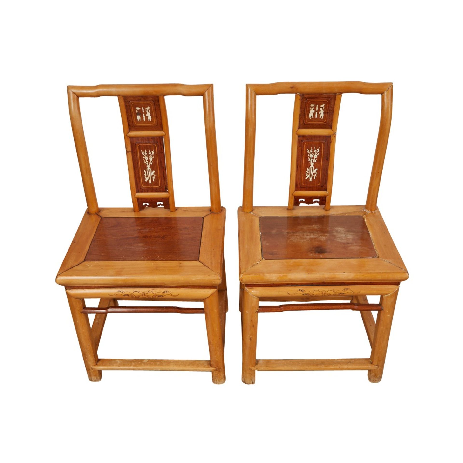 Pair of Chinese Hardwood Chairs - Bild 9 aus 14