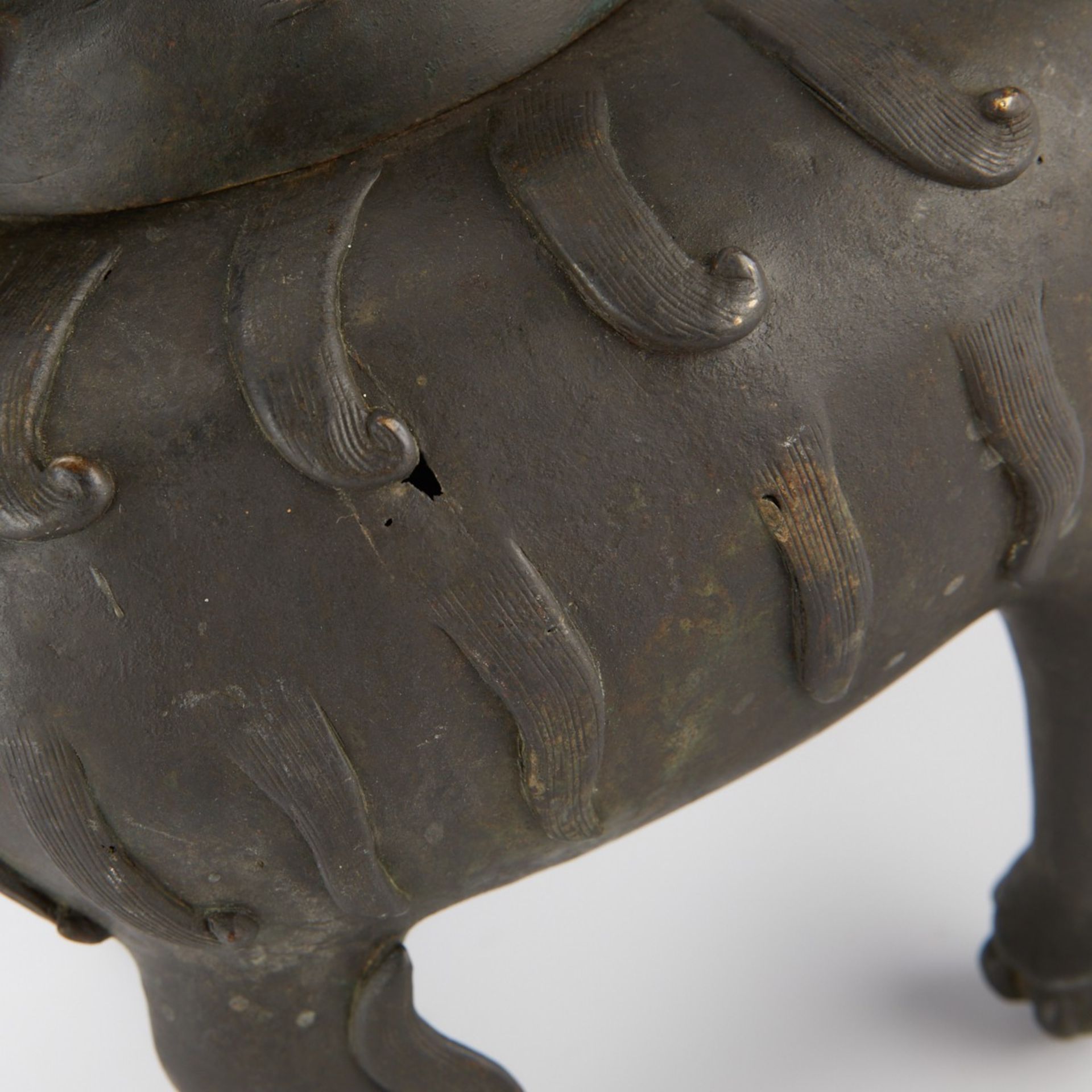 Chinese Bronze Foo Dog Censer - Bild 13 aus 14