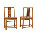 Pair of Chinese Hardwood Chairs