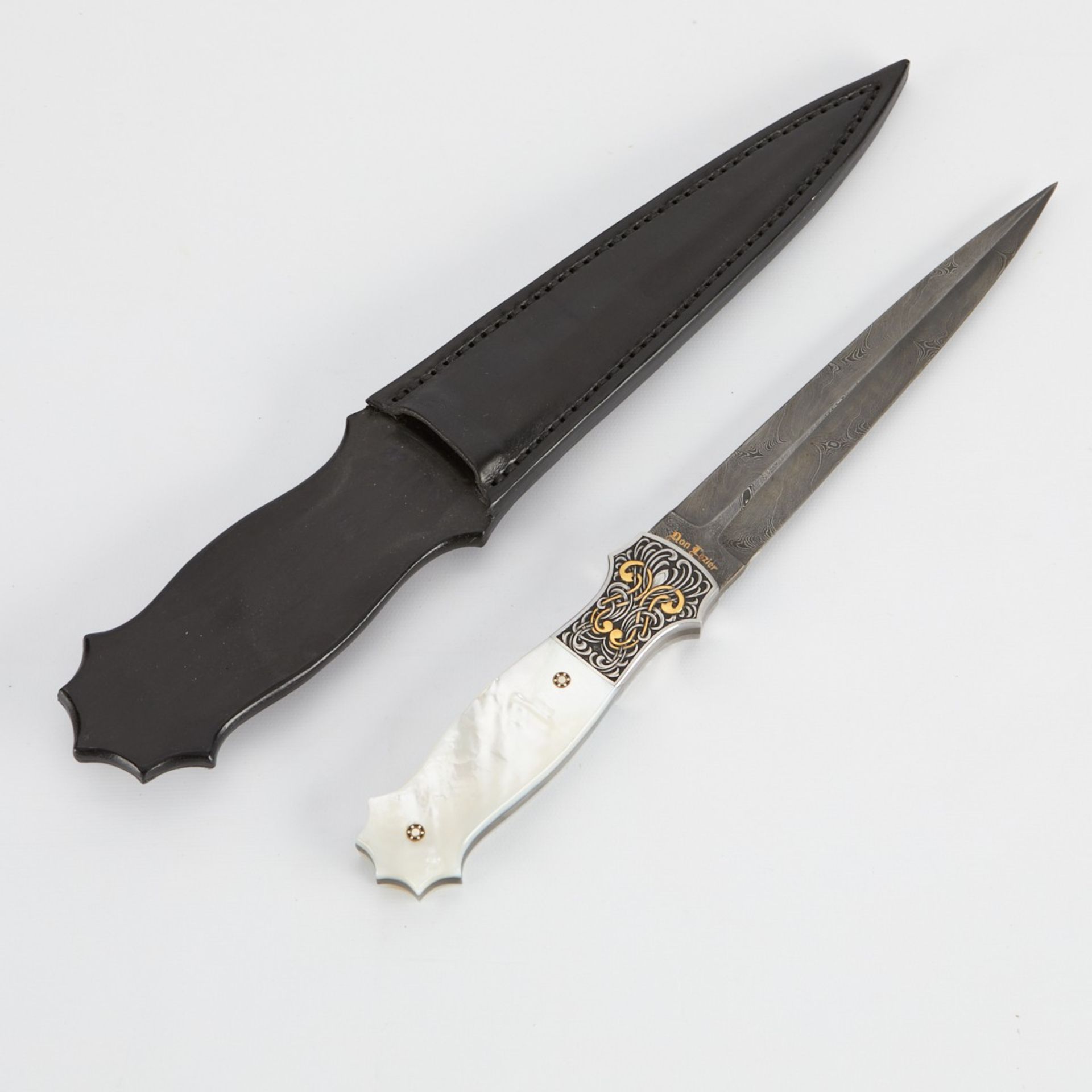 Don Lozier Mother of Pearl Boot Knife - Bild 2 aus 5