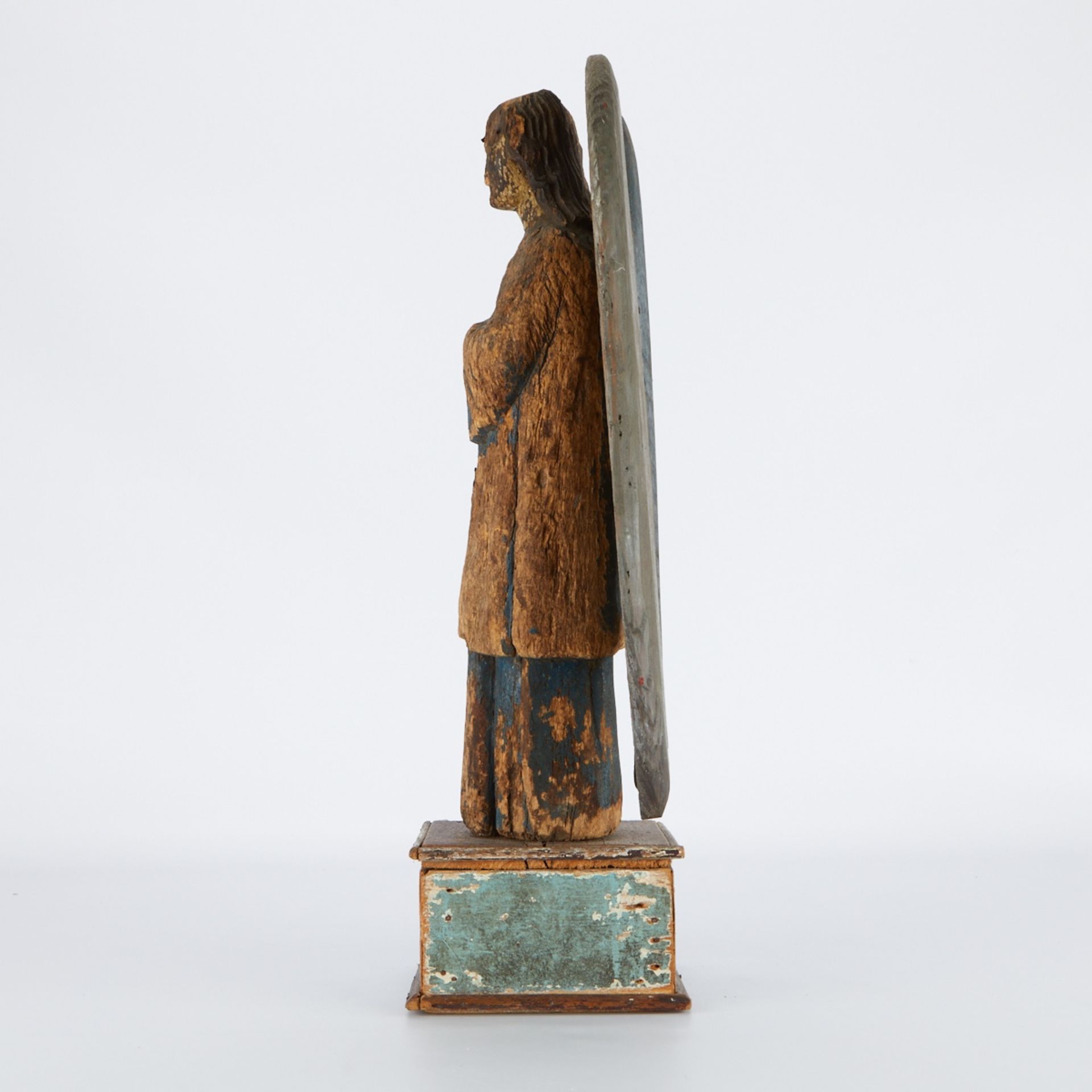 South American Wooden Santos Figure of an Angel - Image 5 of 8