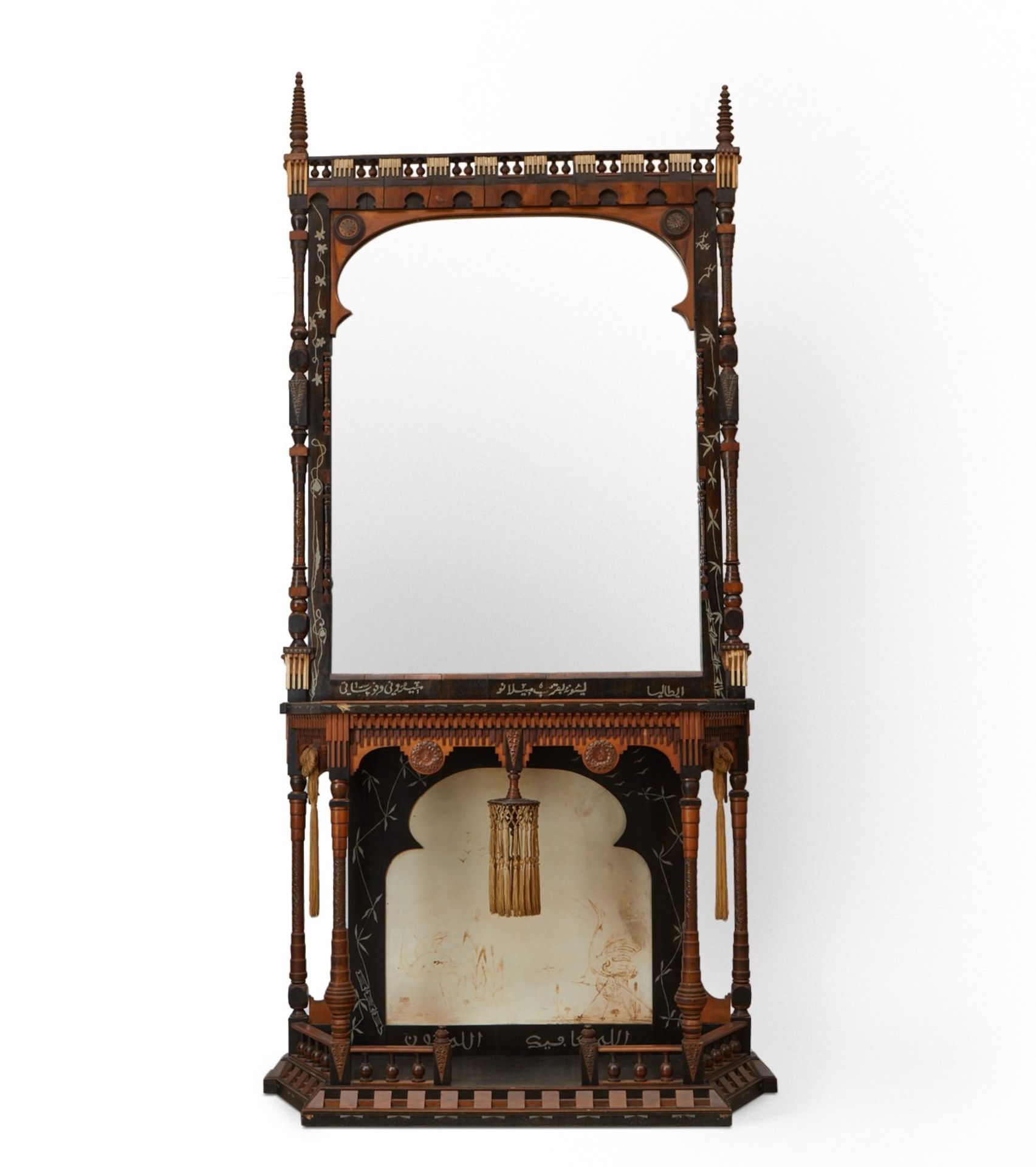 Carlo Bugatti Large Orientalist Pier Mirror