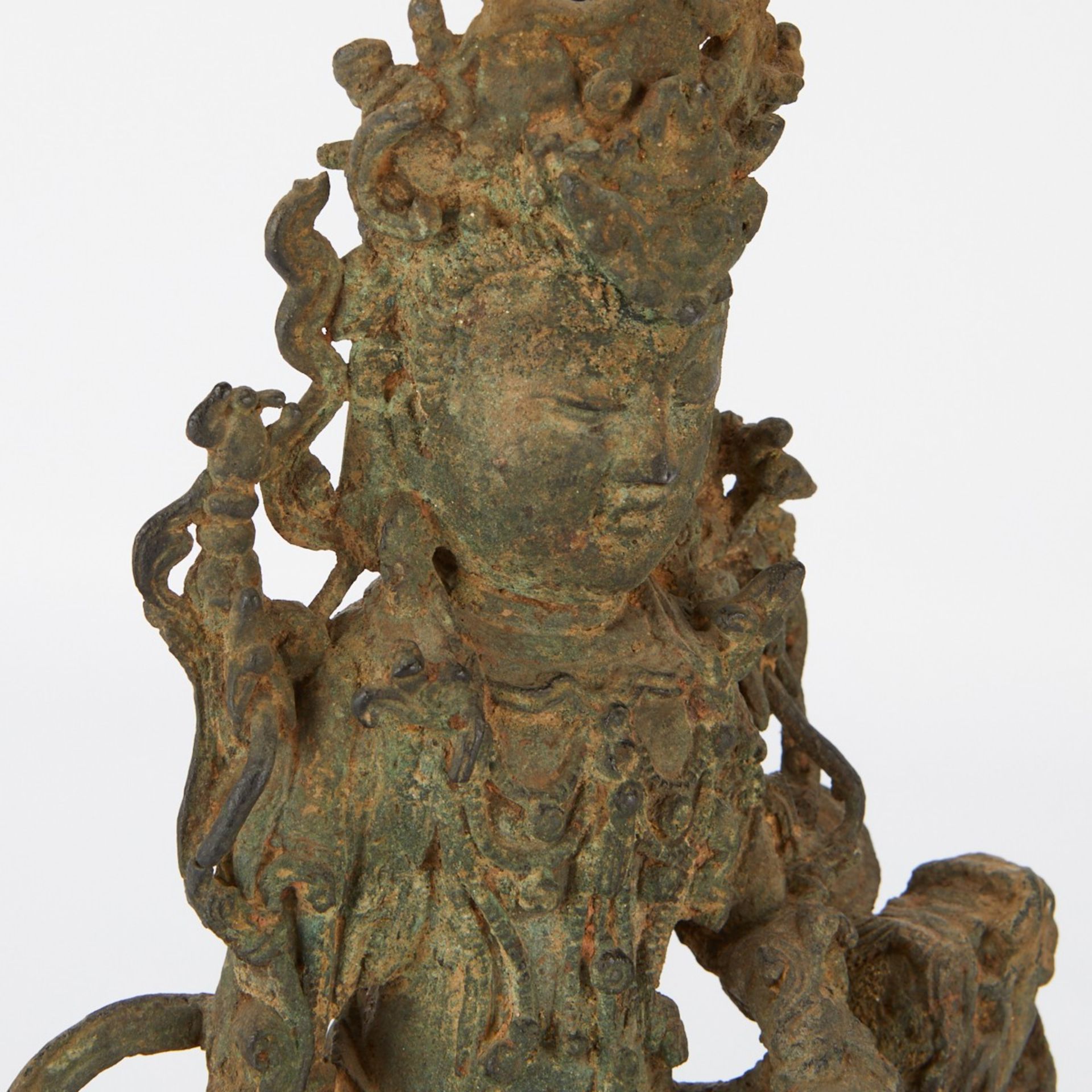 Tibetan Bronze Bodhisattva Manjushri - Image 10 of 11