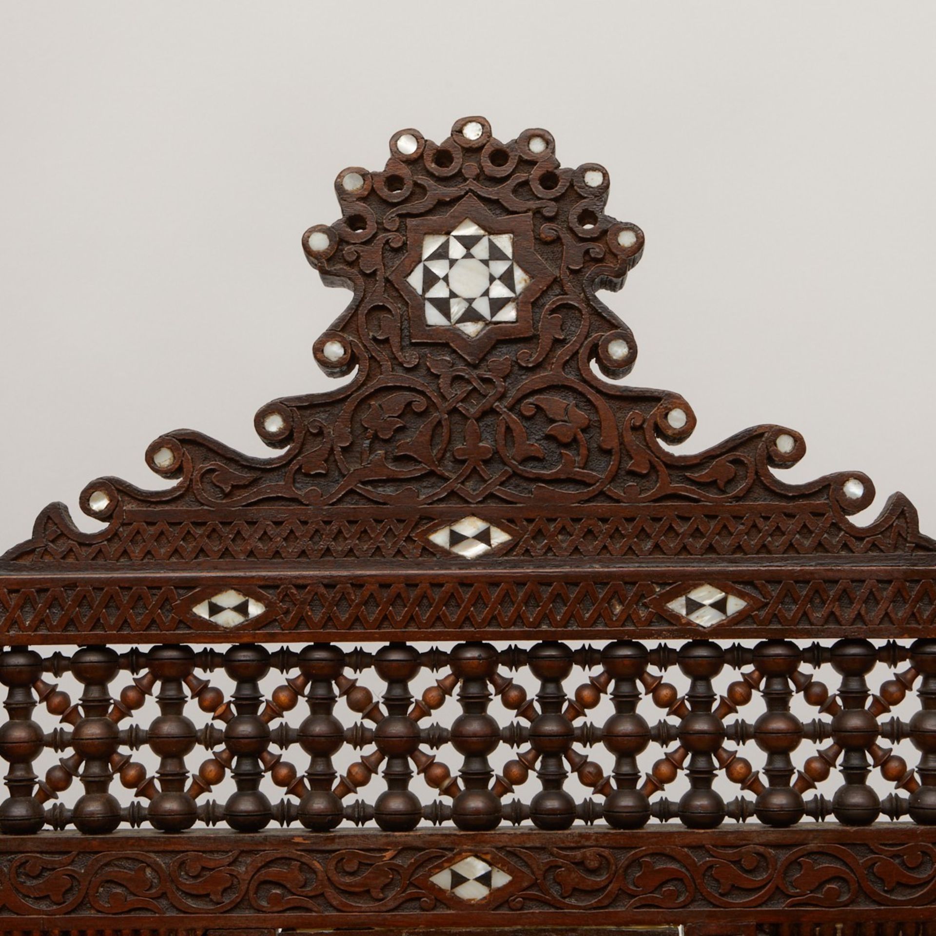 Syrian Mother of Pearl Inlaid Armchair - Image 6 of 9