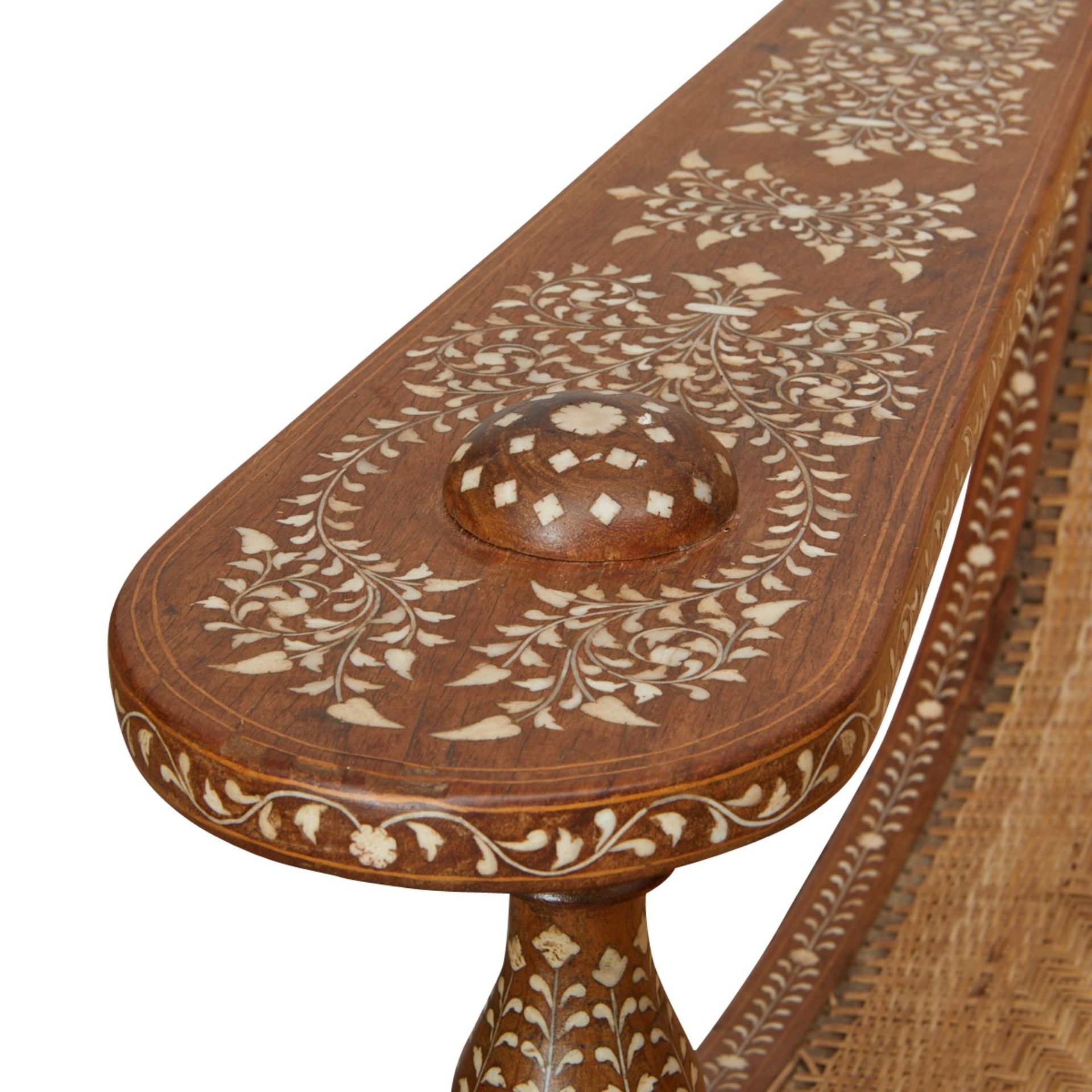 Syrian Inlaid Mother of Pearl Plantation Chair - Bild 10 aus 16