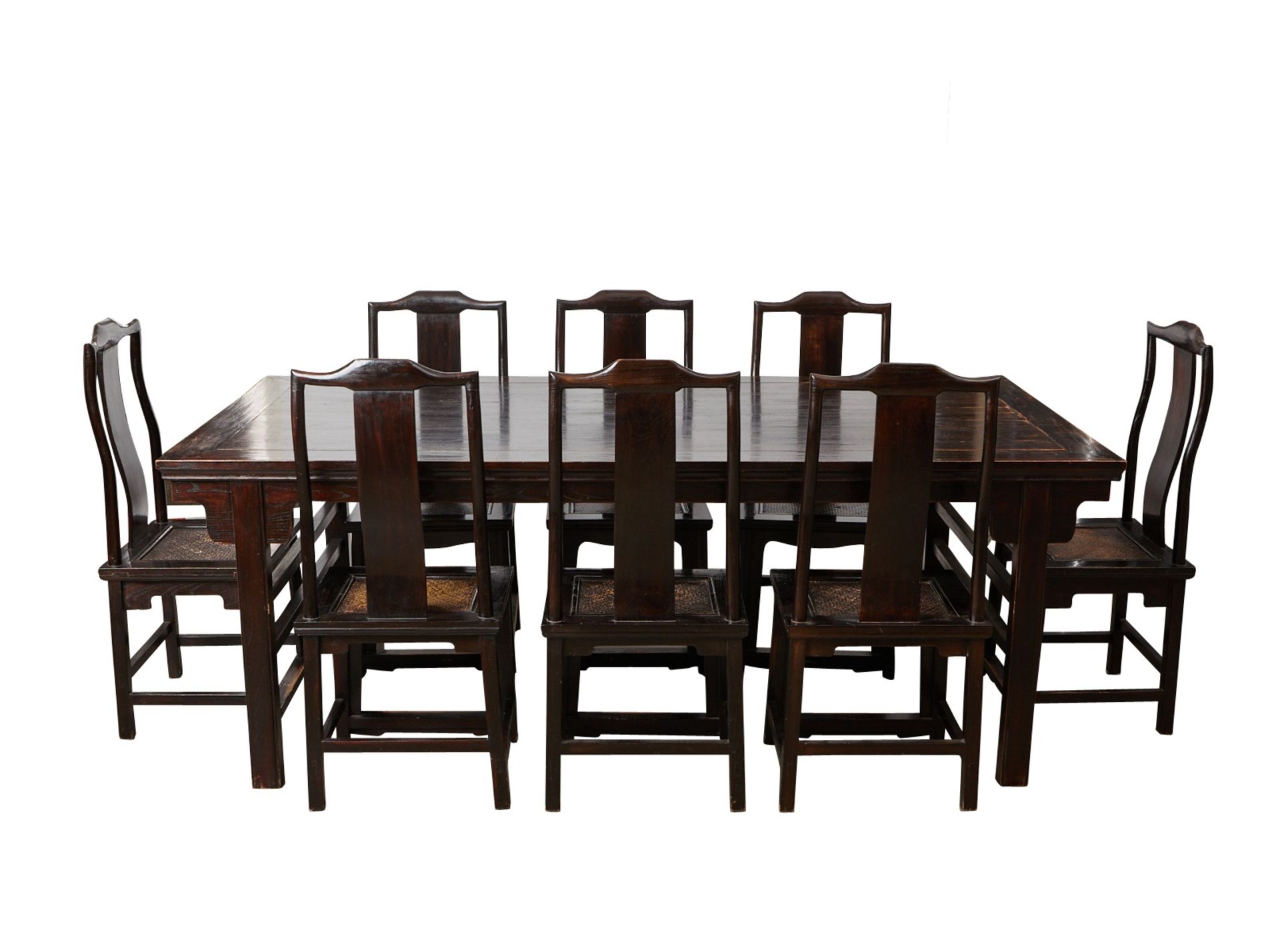 Modern Chinese Lacquered Table w/ 8 Chairs - Bild 2 aus 18