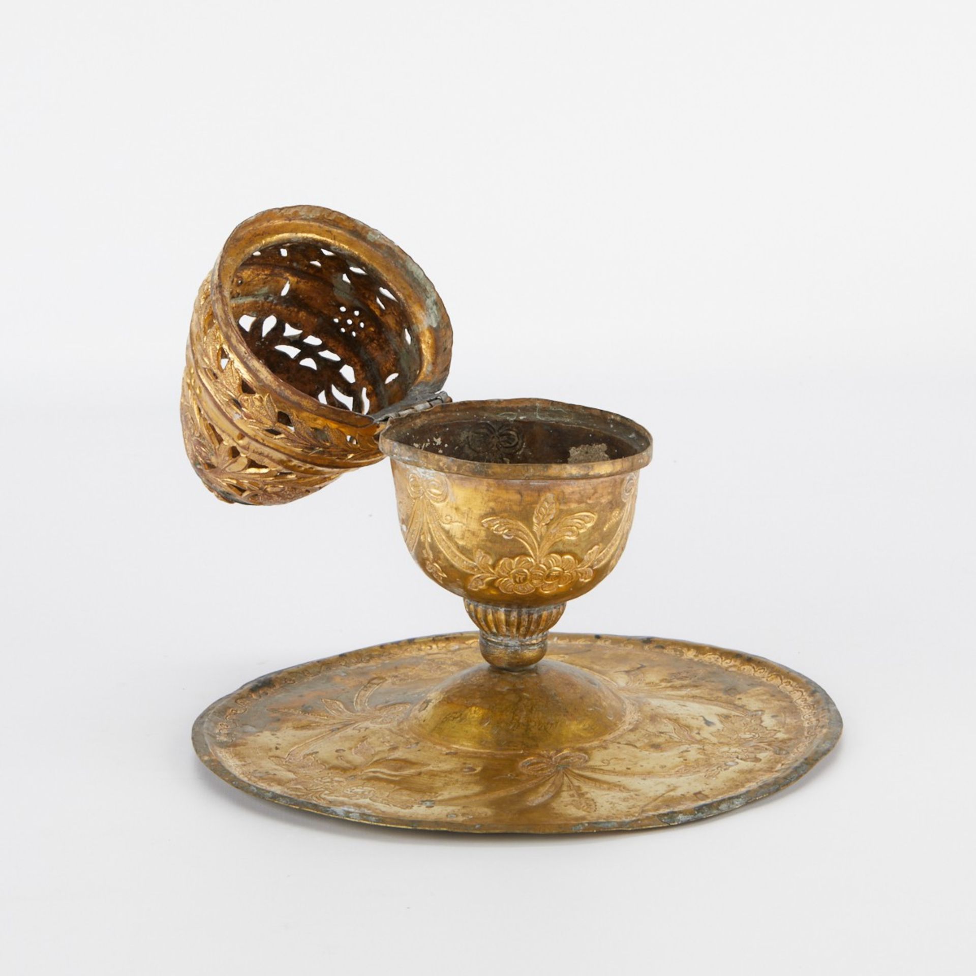 19th c. Ottoman Turkish Tombak Incense Burner - Image 2 of 7