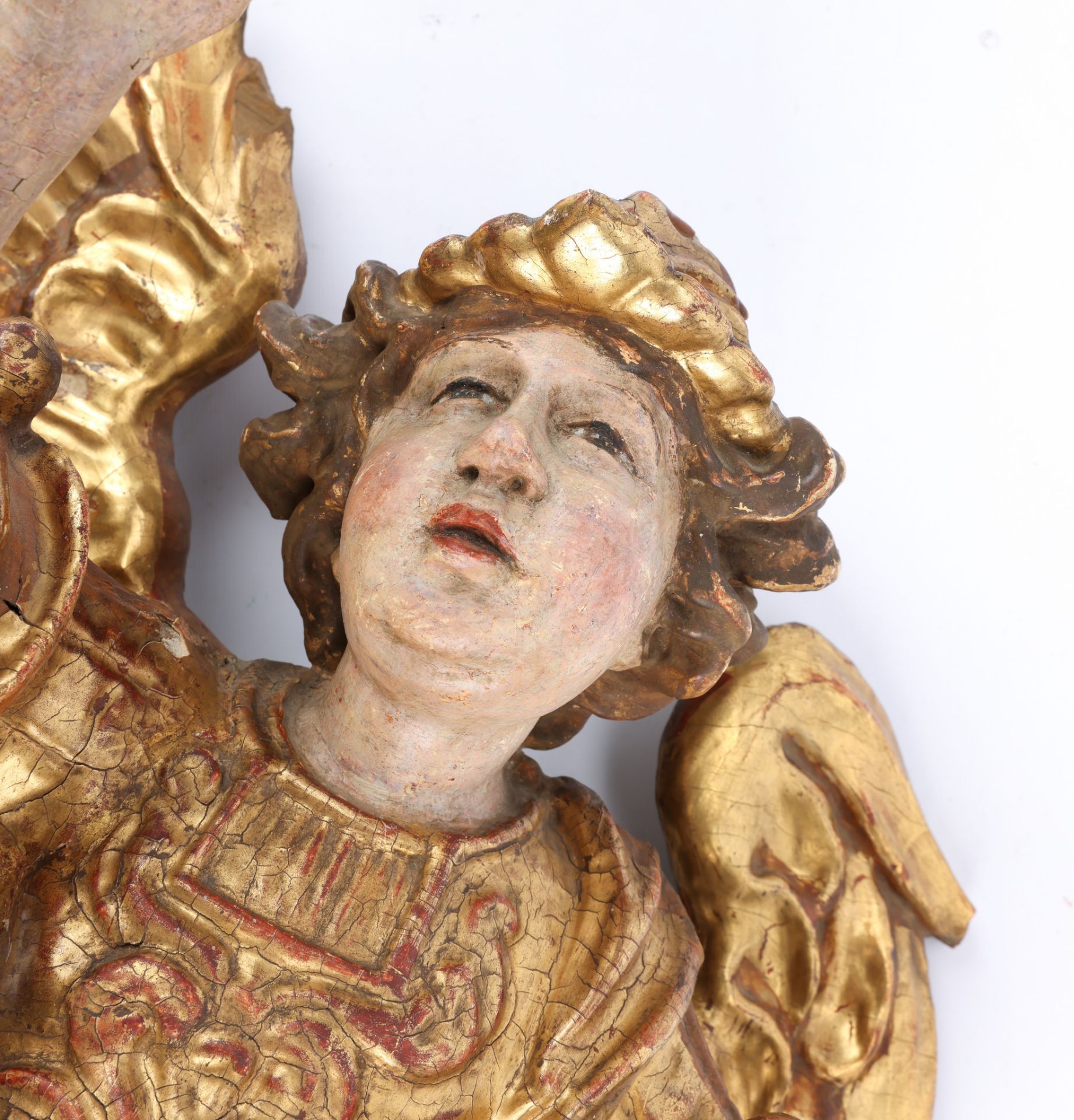 18th Century European Carved Gilt Angel - Image 3 of 8