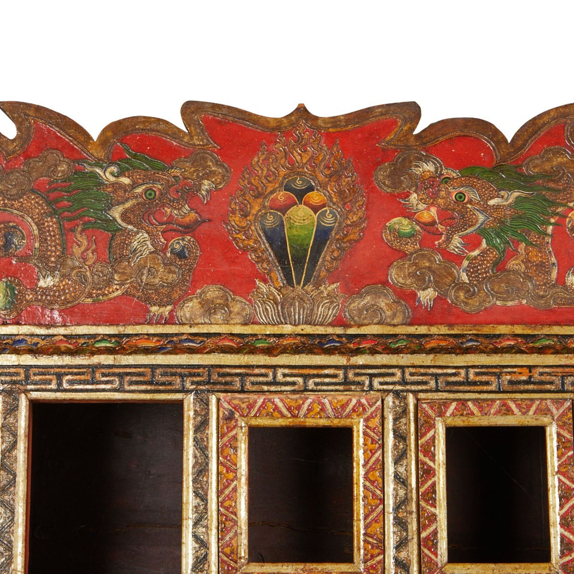 Tibetan Polychrome Reliquary Cabinet - Bild 6 aus 13