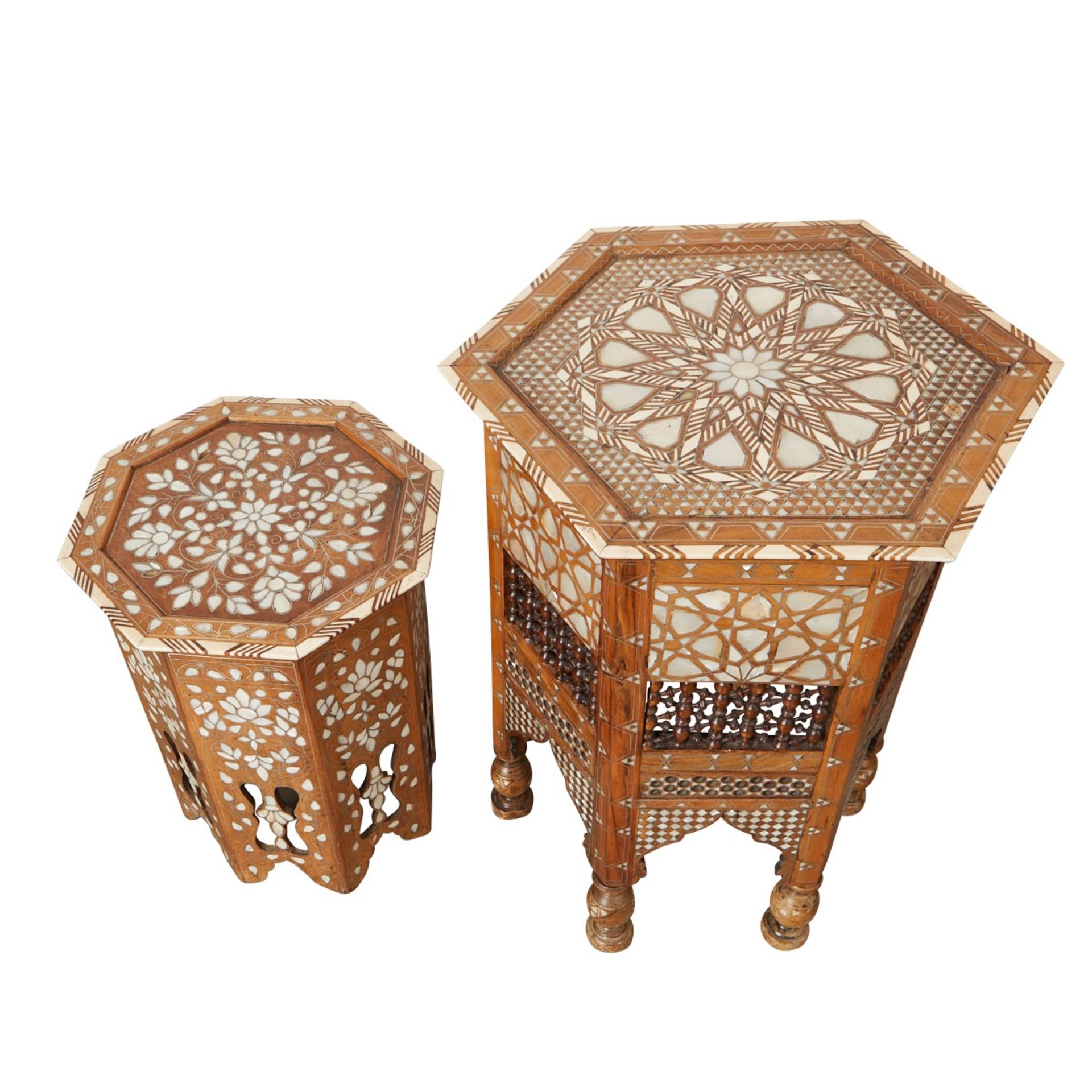 2 Syrian Mother of Pearl Inlaid Side Tables - Bild 2 aus 10