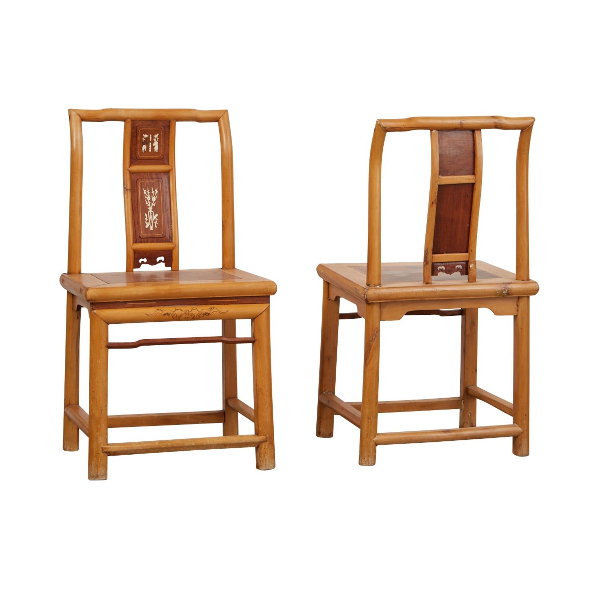 Pair of Chinese Hardwood Chairs - Bild 2 aus 14