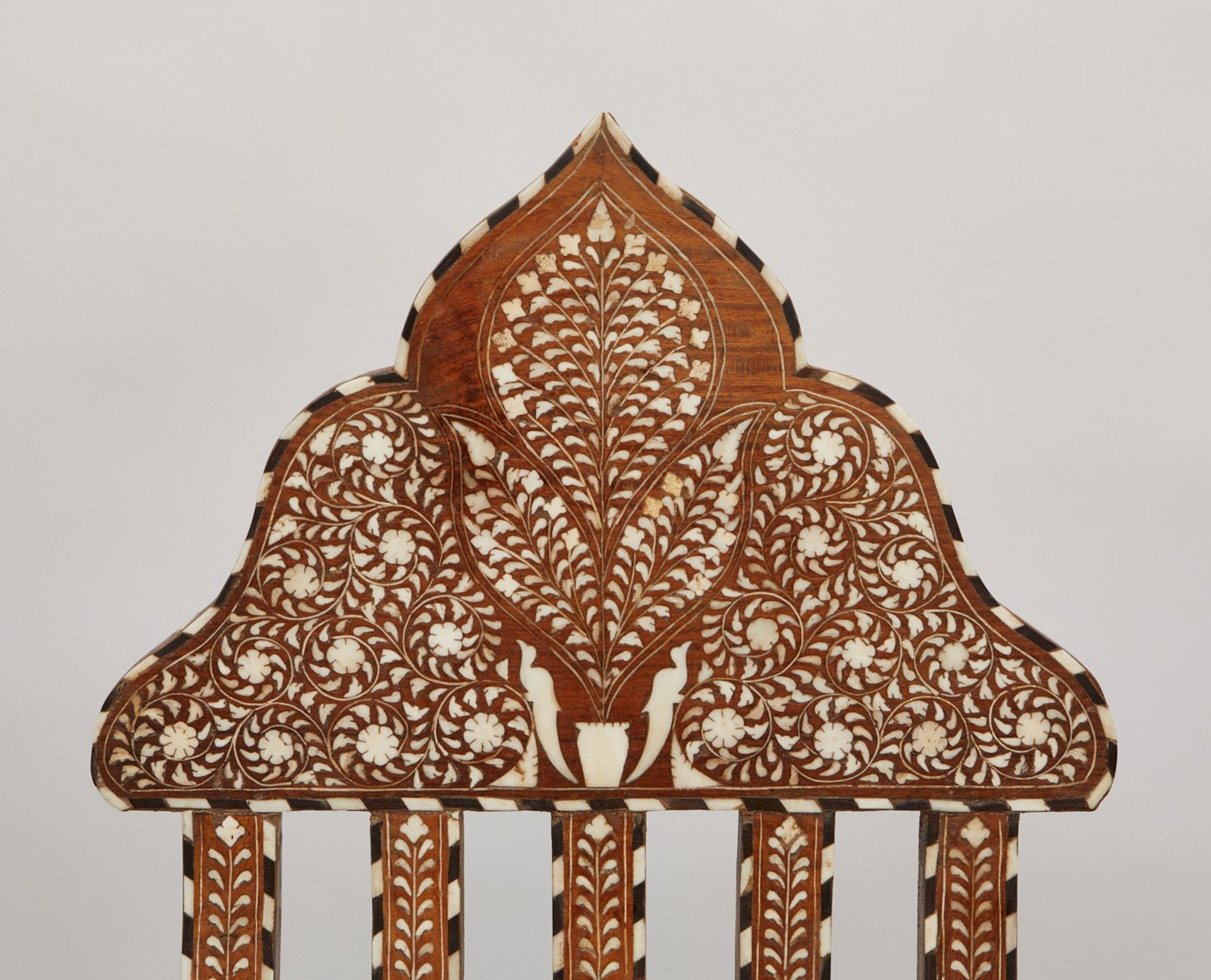 4 Syrian Mother of Pearl Folding Scribe Chairs - Image 7 of 11