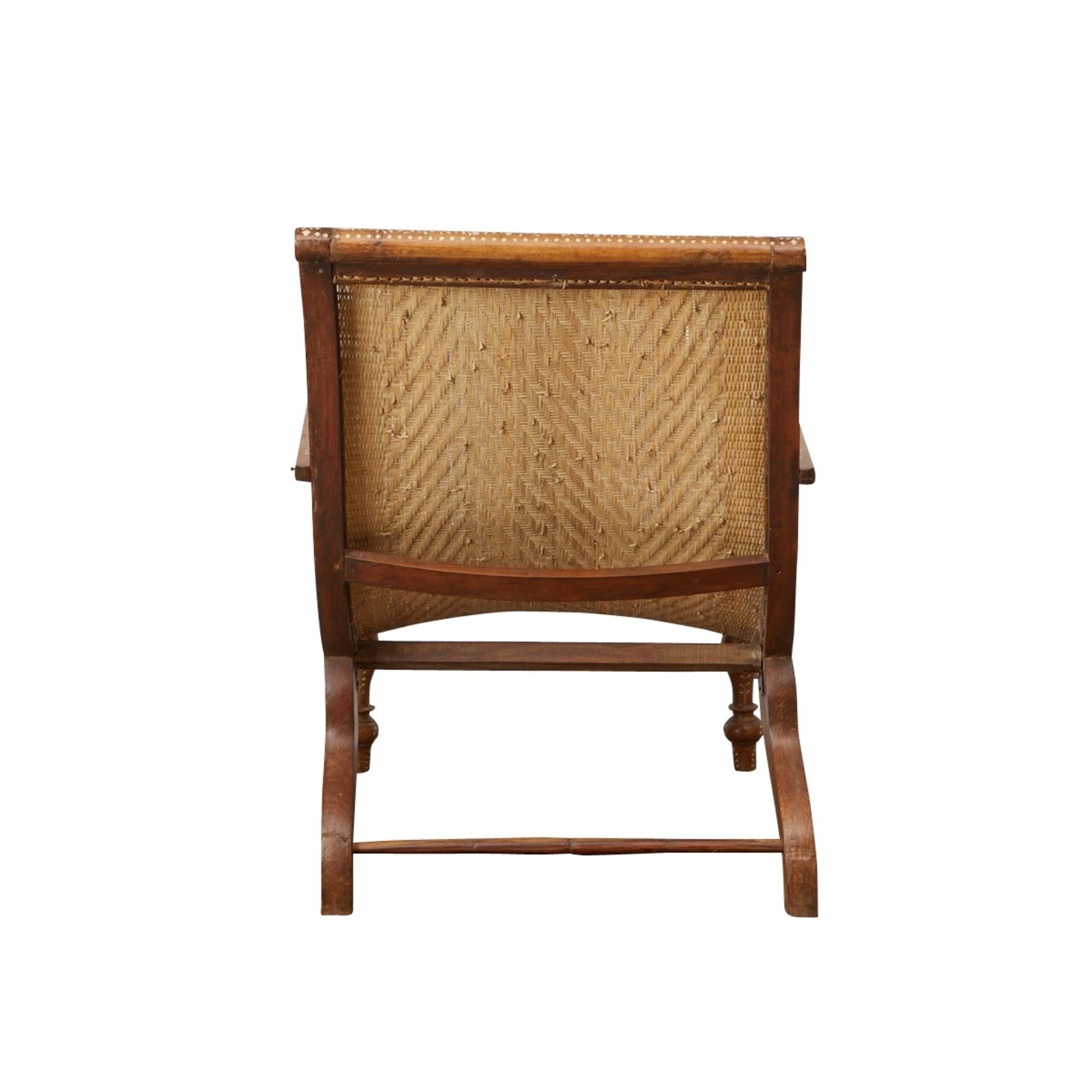 Syrian Inlaid Mother of Pearl Plantation Chair - Image 12 of 16