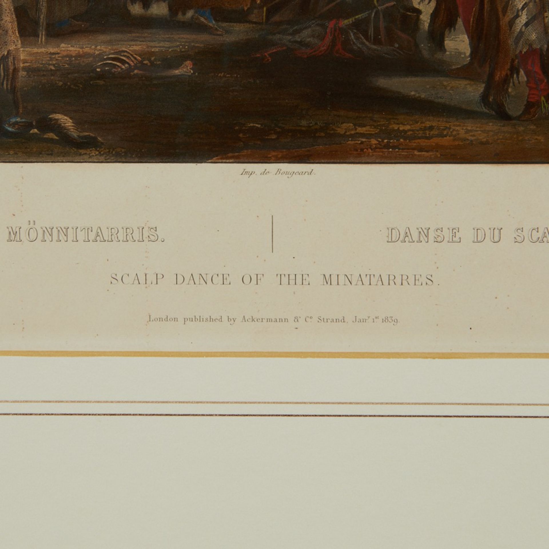 Karl Bodmer "Dance of the Minatarres" Aquatint - Bild 4 aus 7