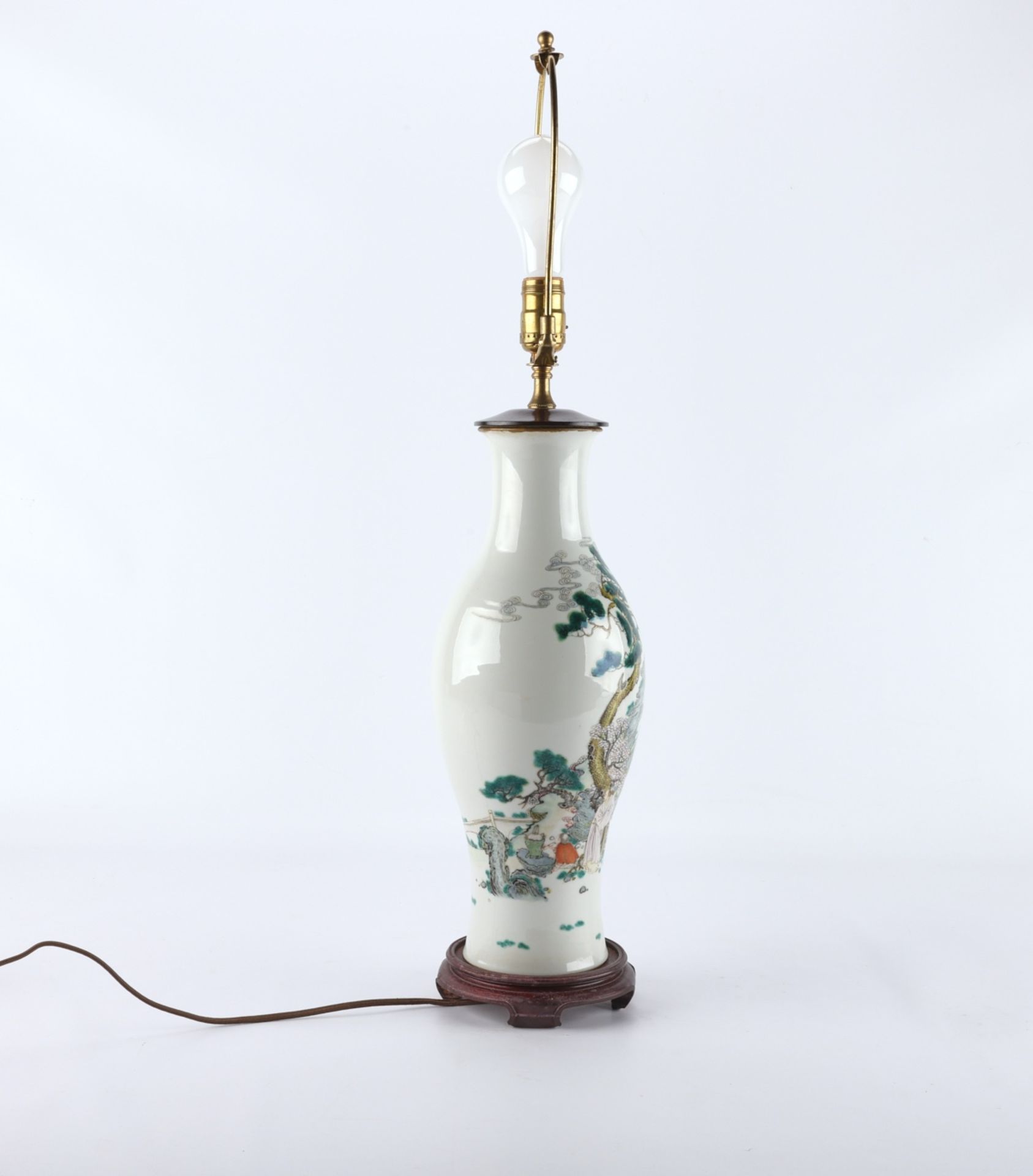 Chinese Porcelain Famille Rose Vase as Lamp - Image 6 of 7