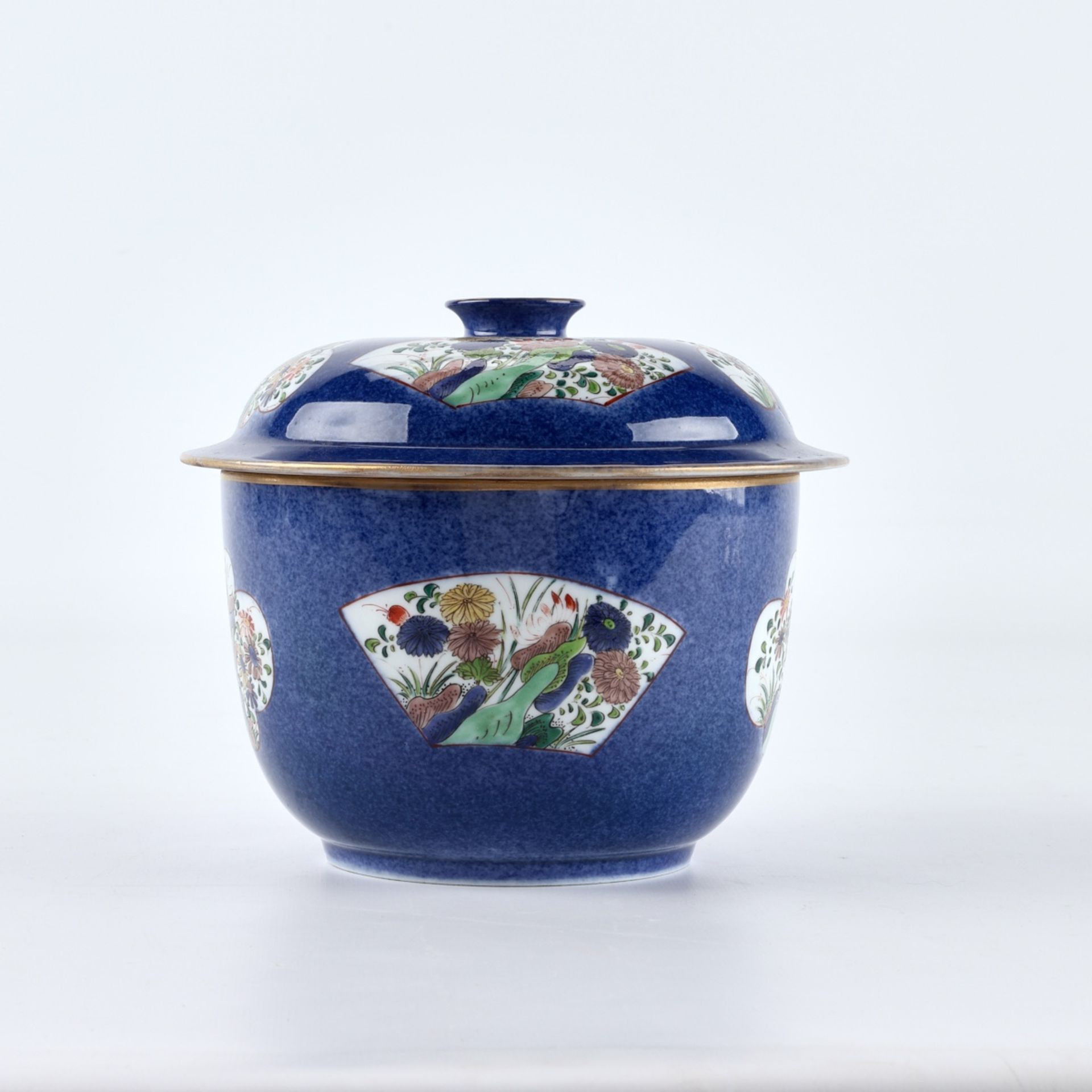 Chinese Powder Blue Lidded Porcelain Bowl - Image 4 of 8
