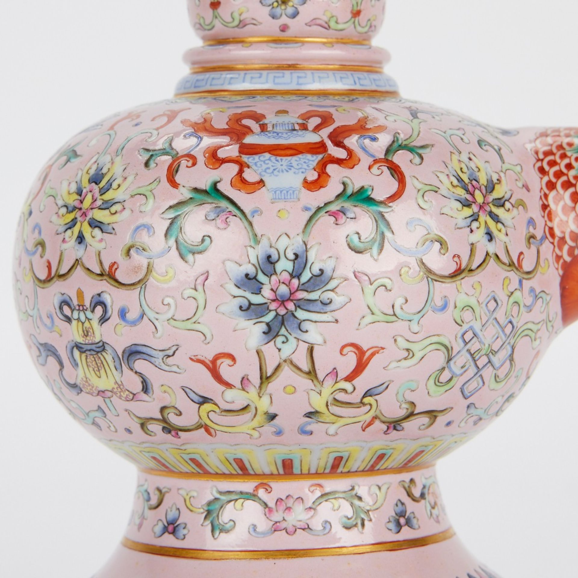 Early Chinese Famille Rose Tibetan-Style Ewer - Image 11 of 11