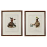 2 McKenney Hall Lithographs w/ Book Sheets