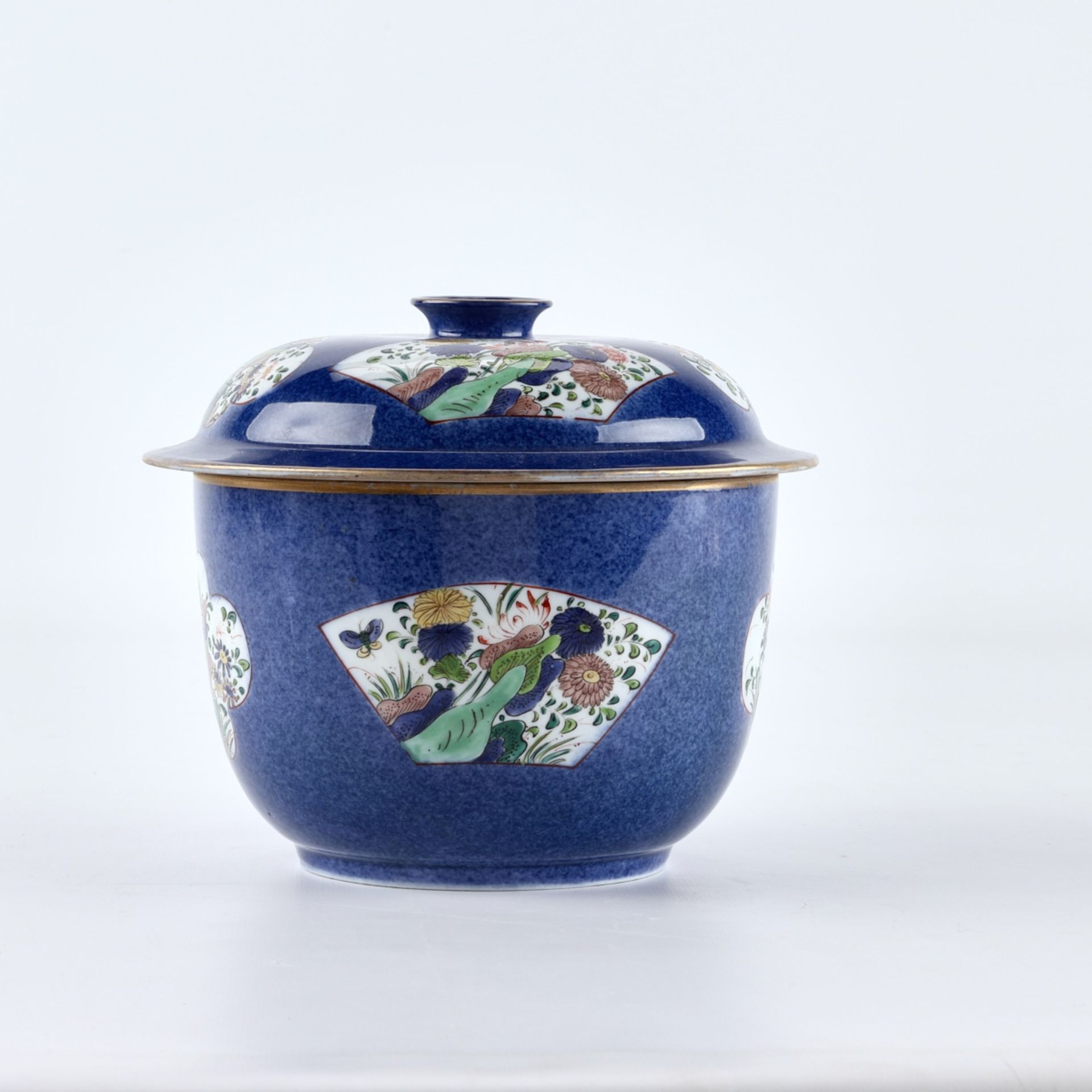 Chinese Powder Blue Lidded Porcelain Bowl - Image 6 of 8