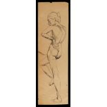 Paul Cadmus Female Nude Pen on Paper