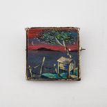 Walter Quirt Painted Pin