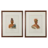 2 McKenney Hall Lithographs w/ Book Sheets