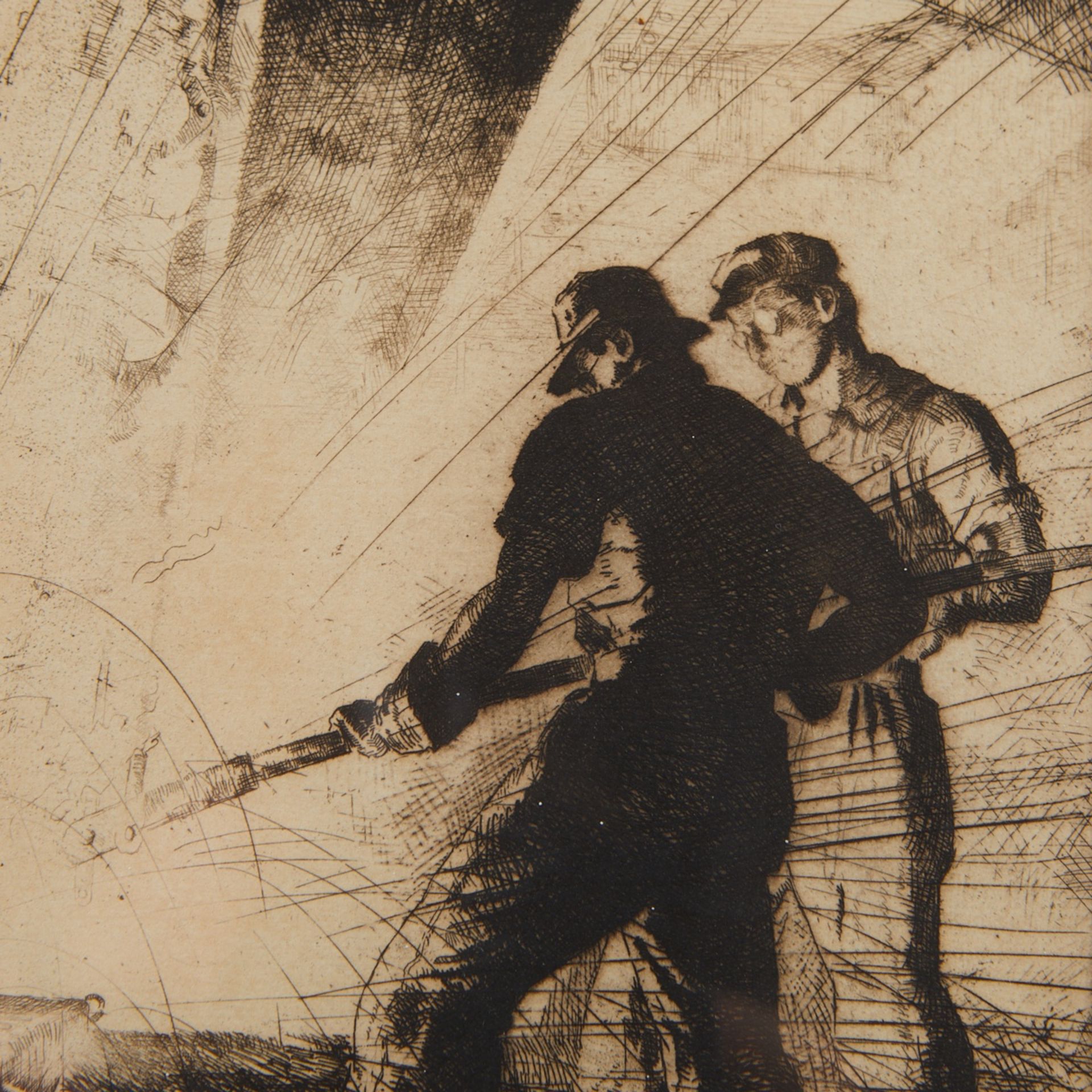 James Allen "Teaming Ingots" Etching - Bild 4 aus 6