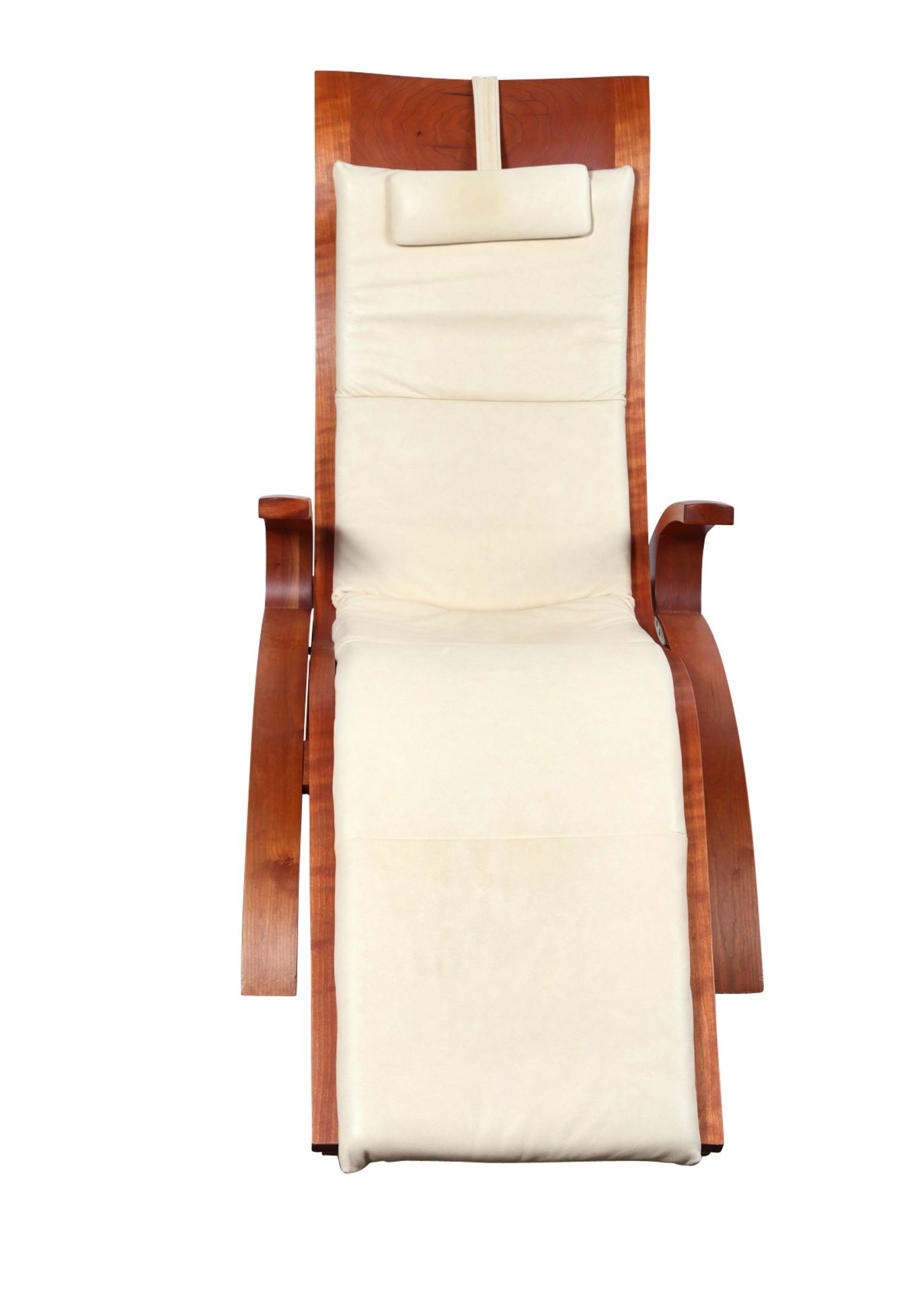 Thomas Moser White Leather Chaise - Image 3 of 8
