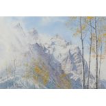 Dan Stouffer "Tetons - Rising Mist" Watercolor