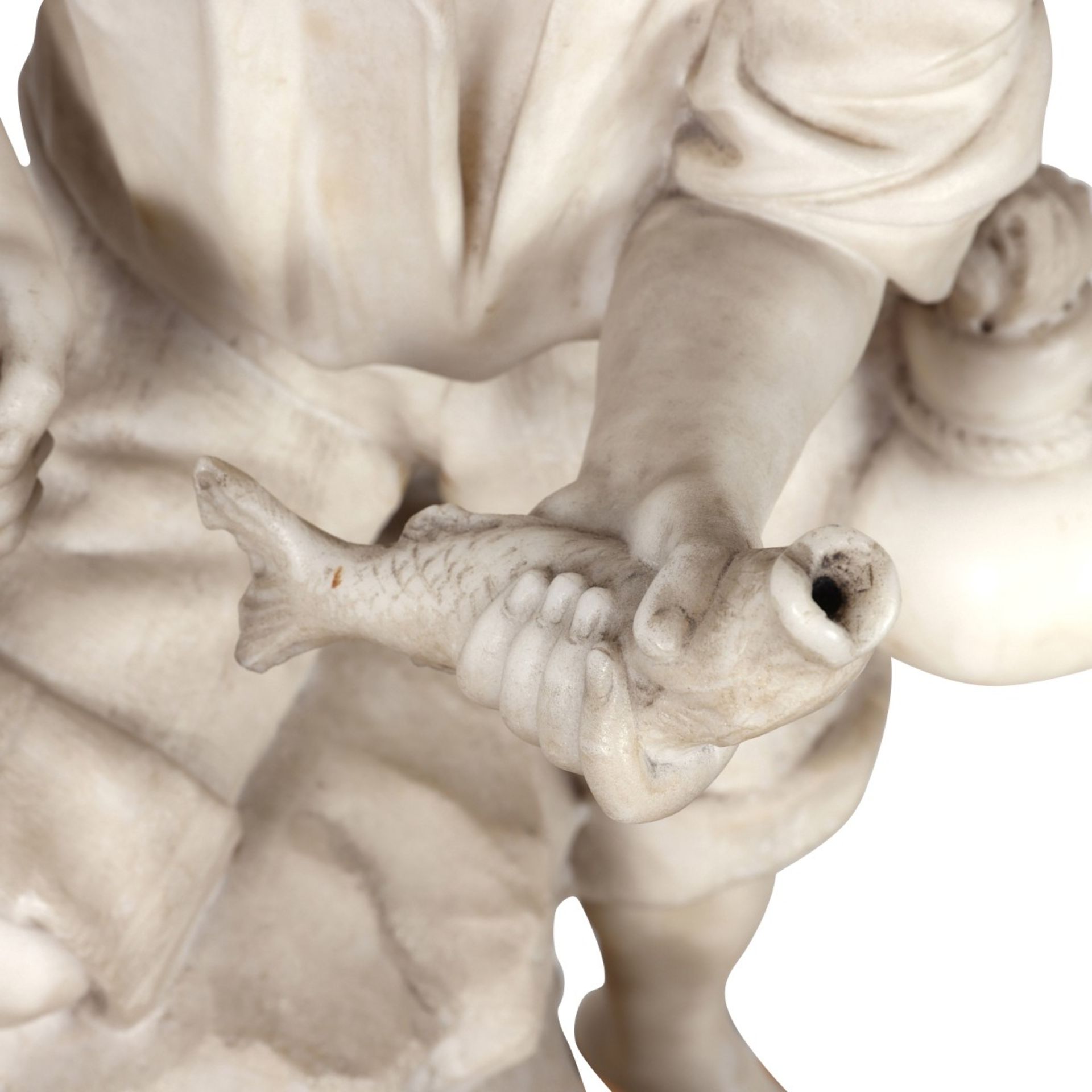Pietro Bazzanti "Fisher Boy" Marble Sculpture - Bild 8 aus 11