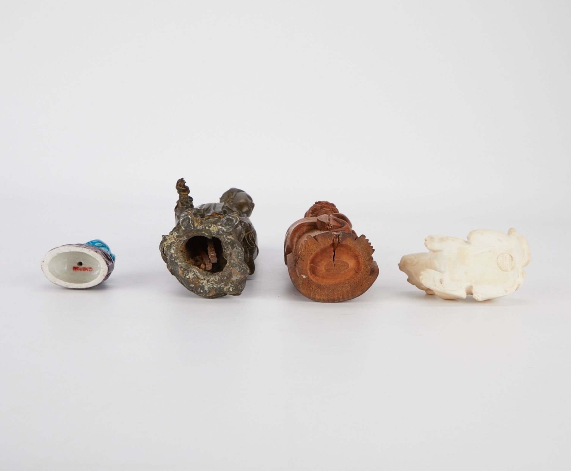 4 Chinese Items - Bronze, Porcelain, Bamboo, Jade - Image 10 of 12