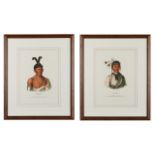 2 McKenney Hall Lithographs w/ Book Sheet