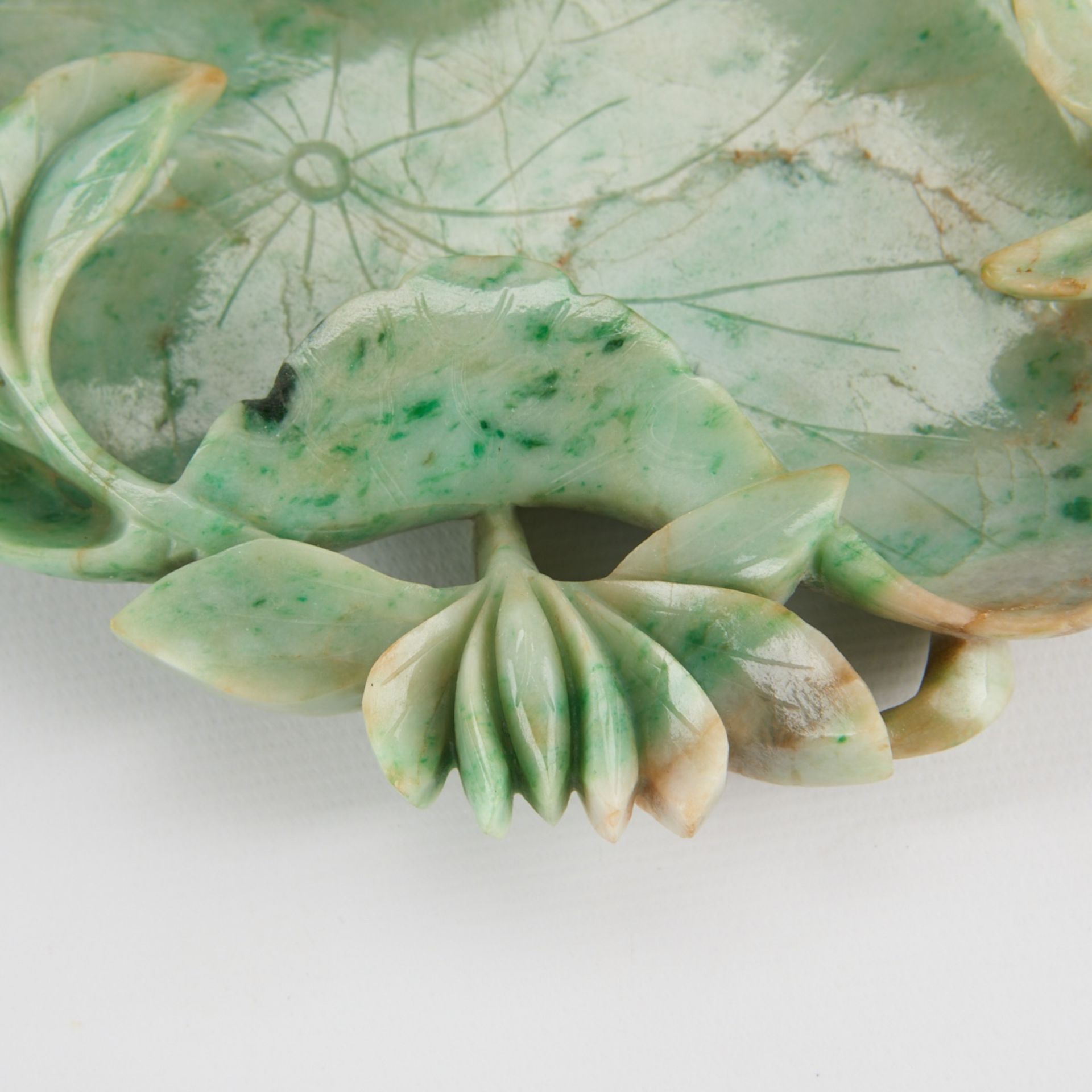Antique Chinese Jade Lily Form Brush Washer - Image 6 of 6