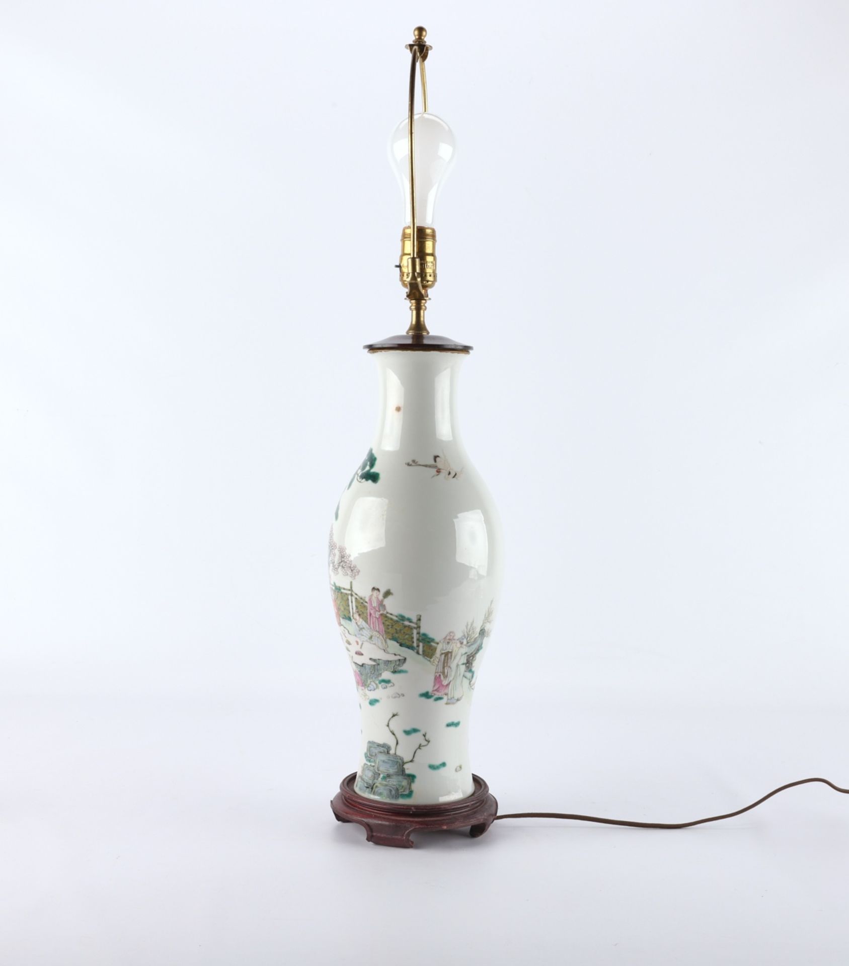 Chinese Porcelain Famille Rose Vase as Lamp - Image 5 of 7